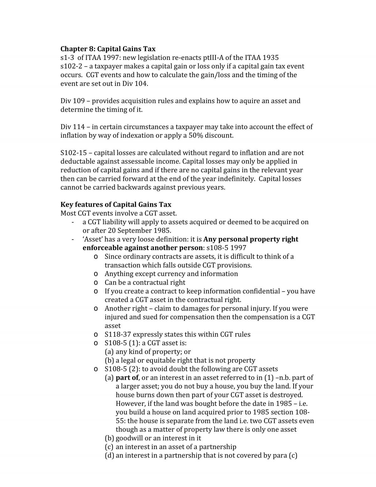 CLAW3201 Notes - Page 1