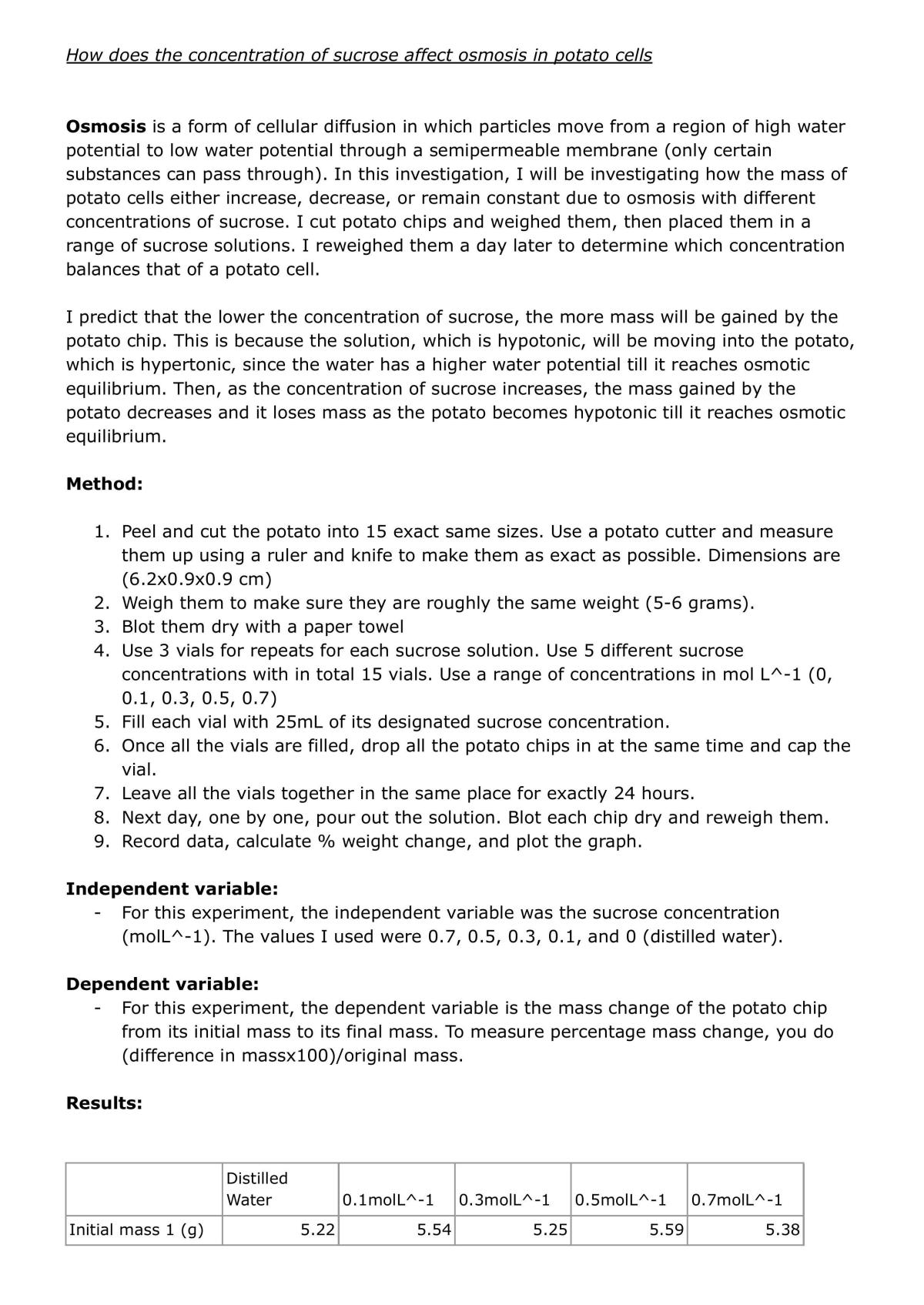 NCEA Level 2 Bio Osmosis Internal - Page 1