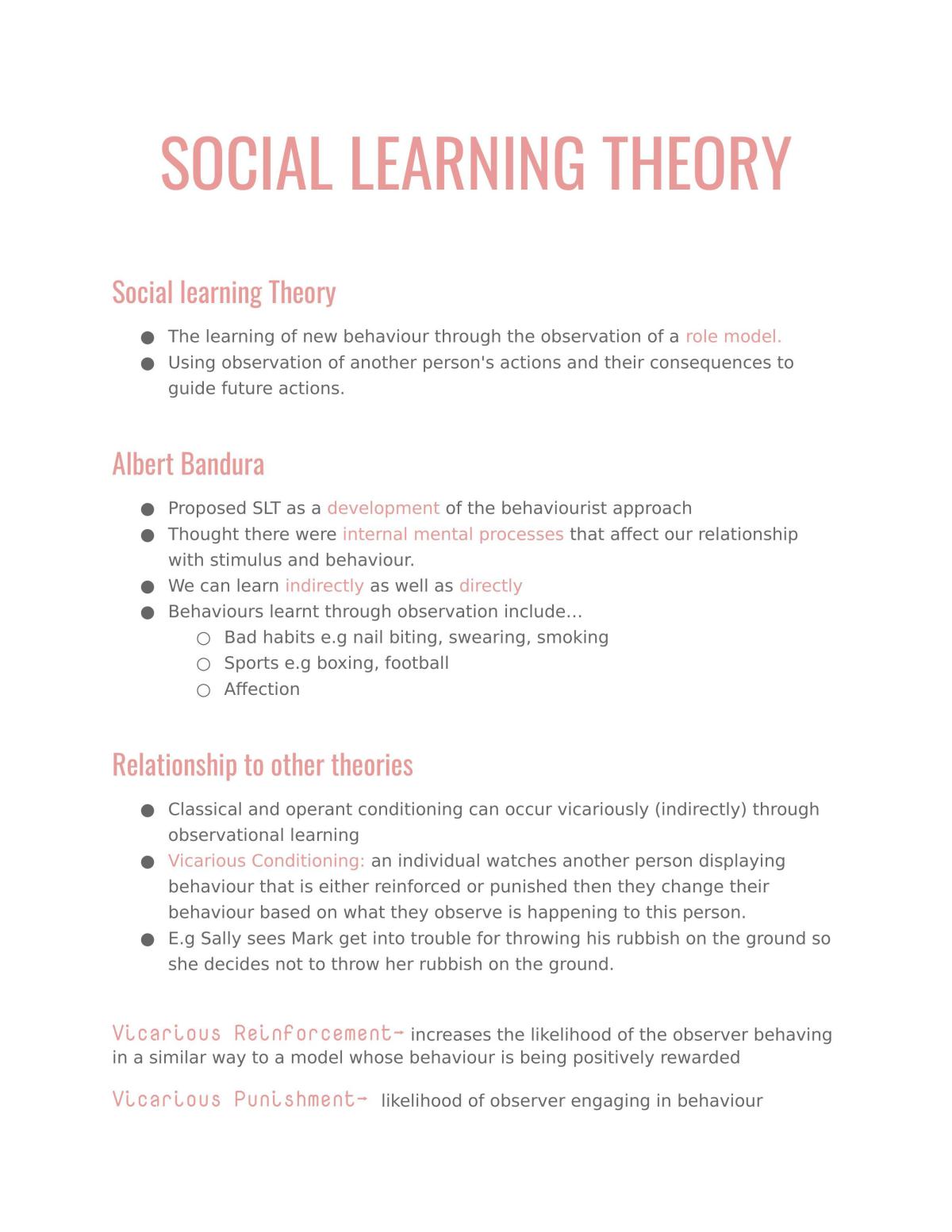 Social Learning Theory - Page 1