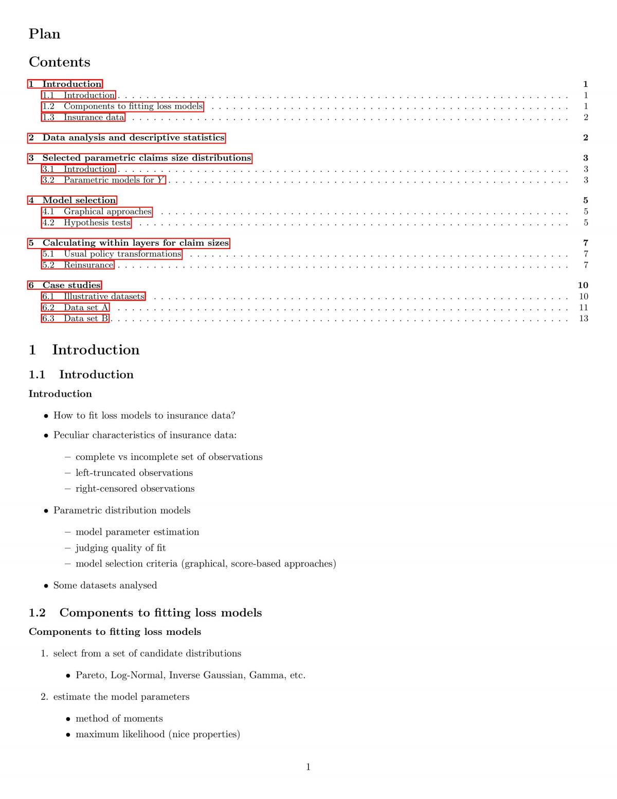 Fitting Models - Page 1