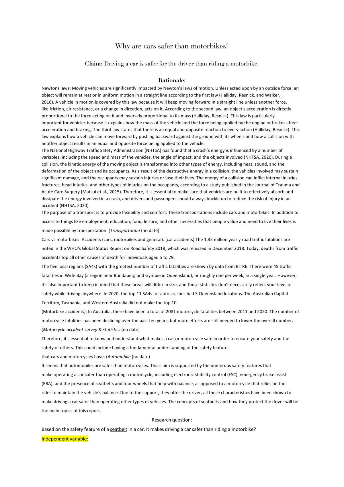 Research Investigation  - Page 1