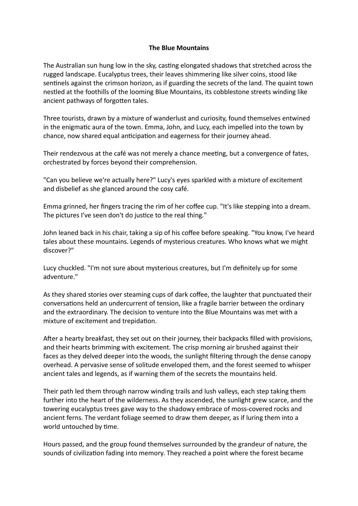 The Blue Mountains - Page 1