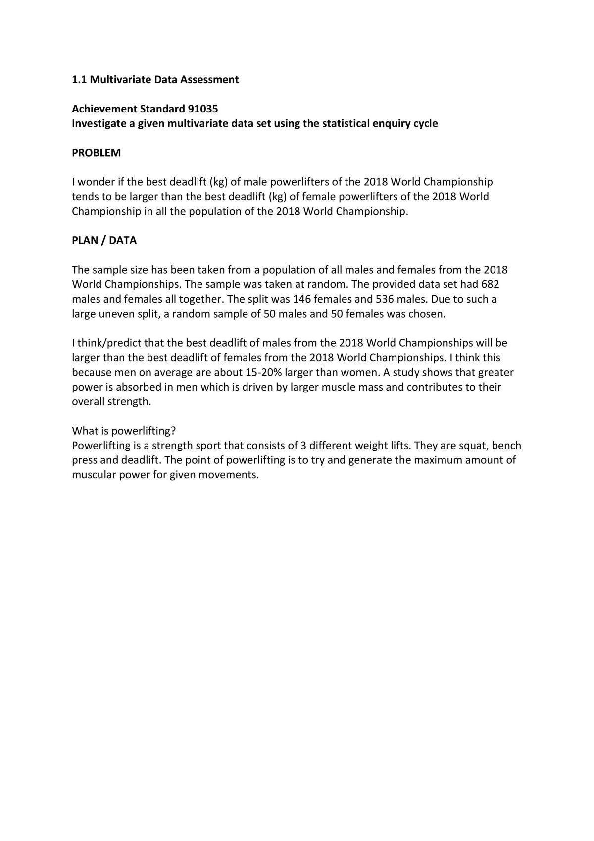 Multivariate Data Assessment  - Page 1