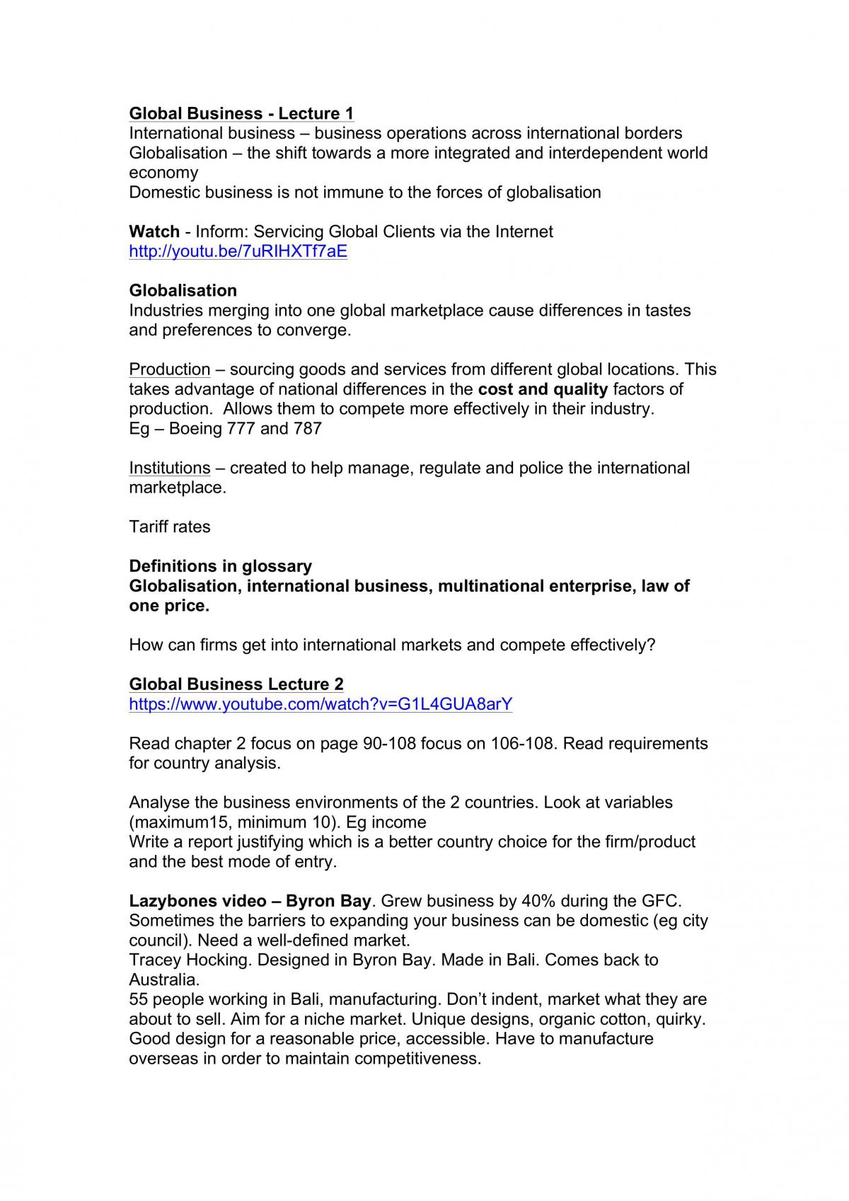 BSB119 Lecture Notes Weeks 1-13 - Page 1