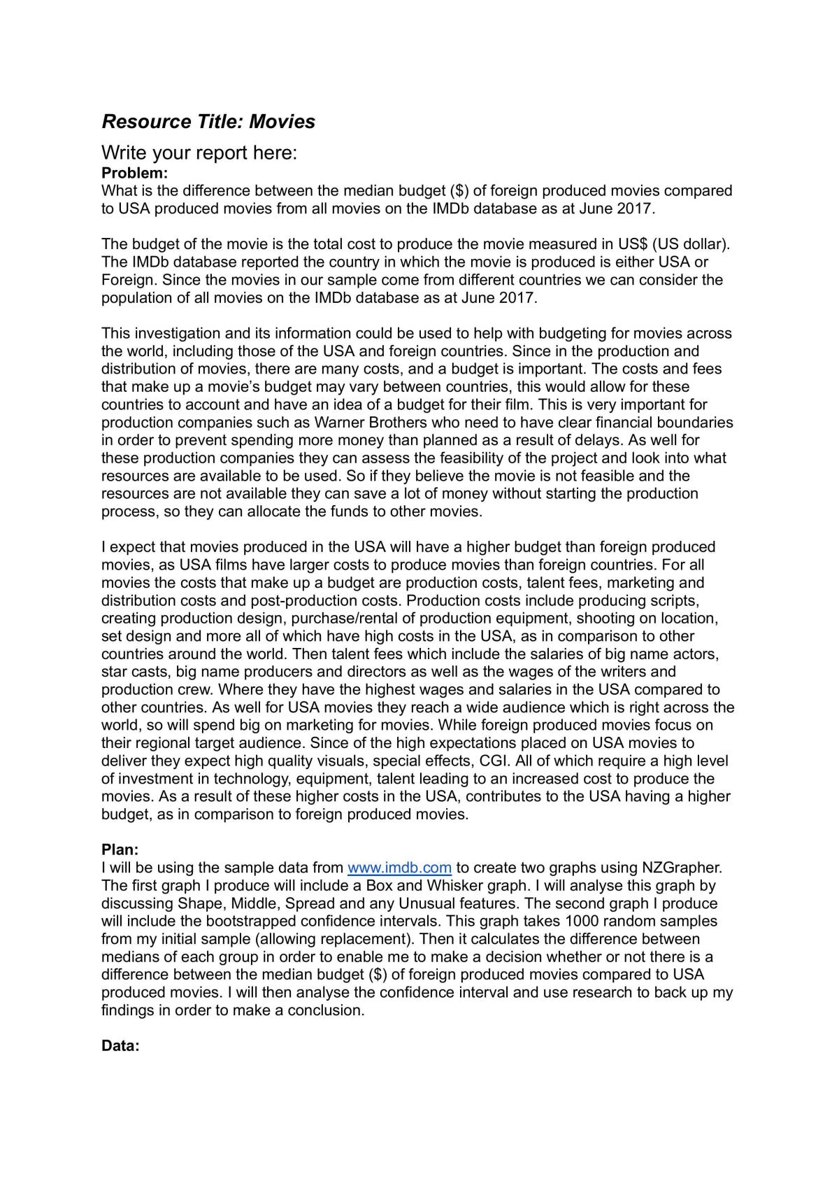 Inference Report - Page 1