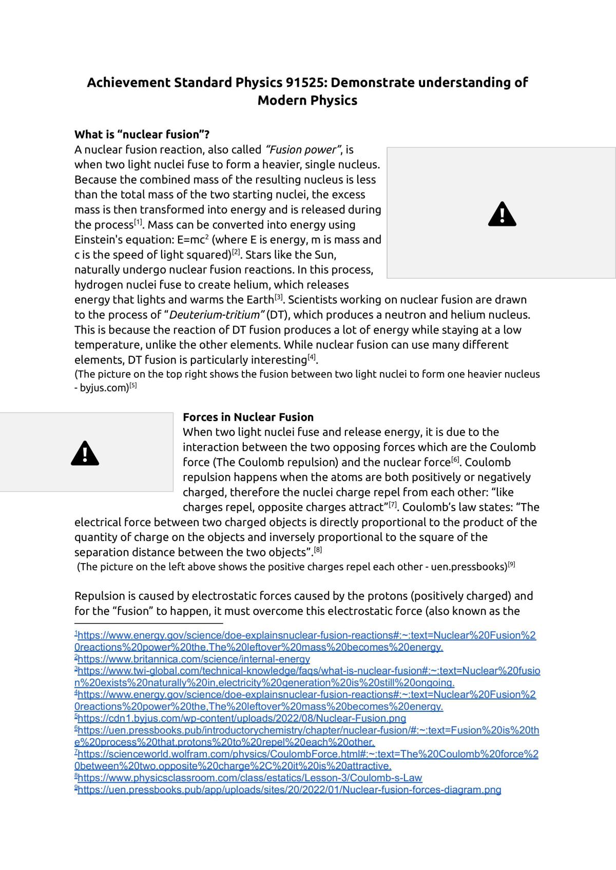 AS91525: Demonstrate understanding of Modern Physics (Achieved with Excellence) - Page 1
