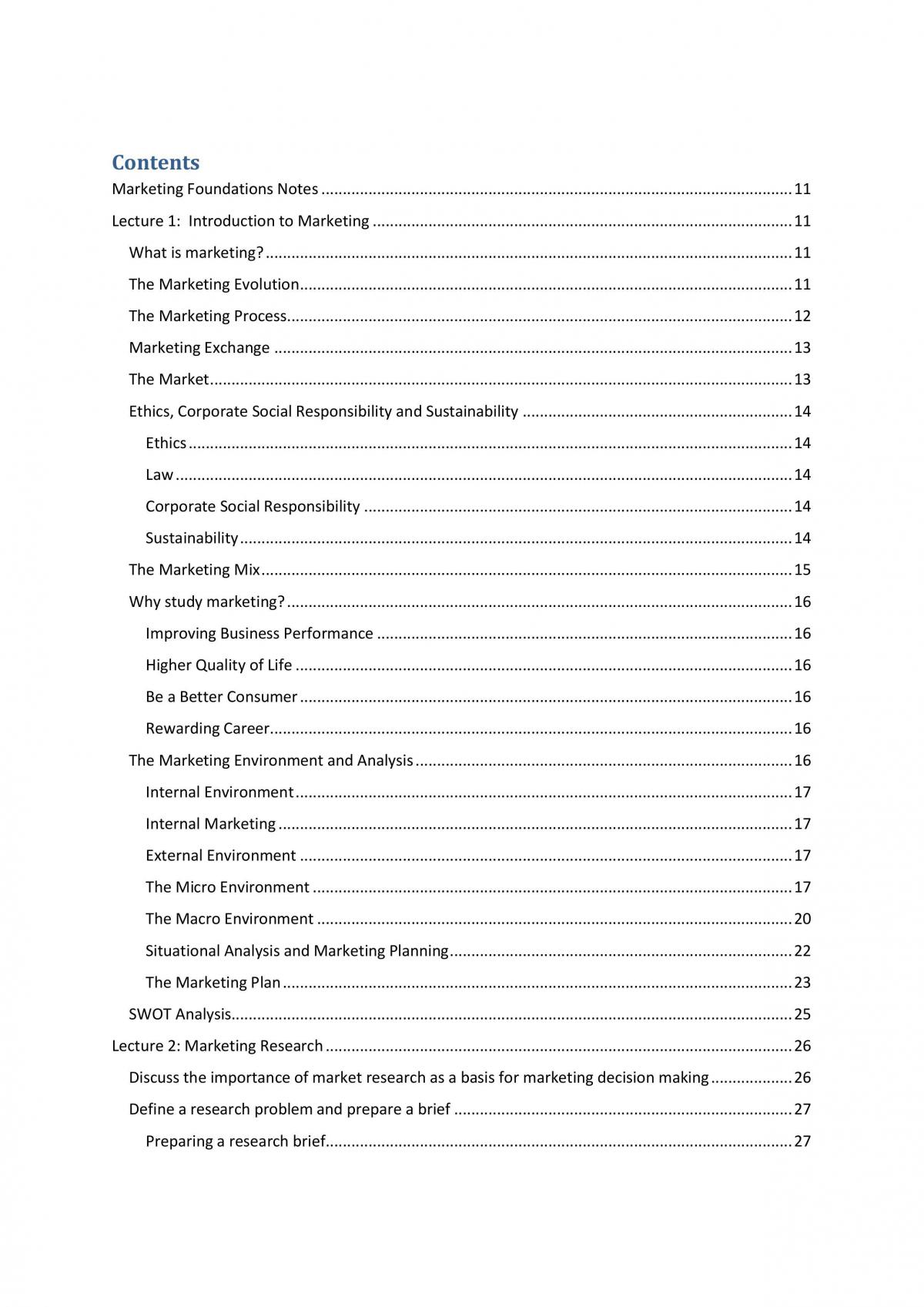 Marketing Foundation Notes - Page 1
