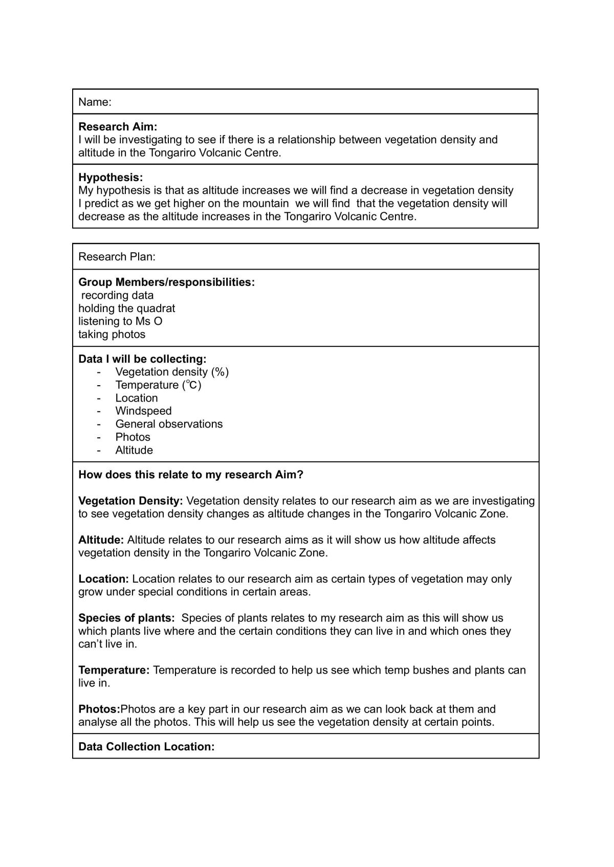 2.5 geography Tongariro Assessment  - Page 1