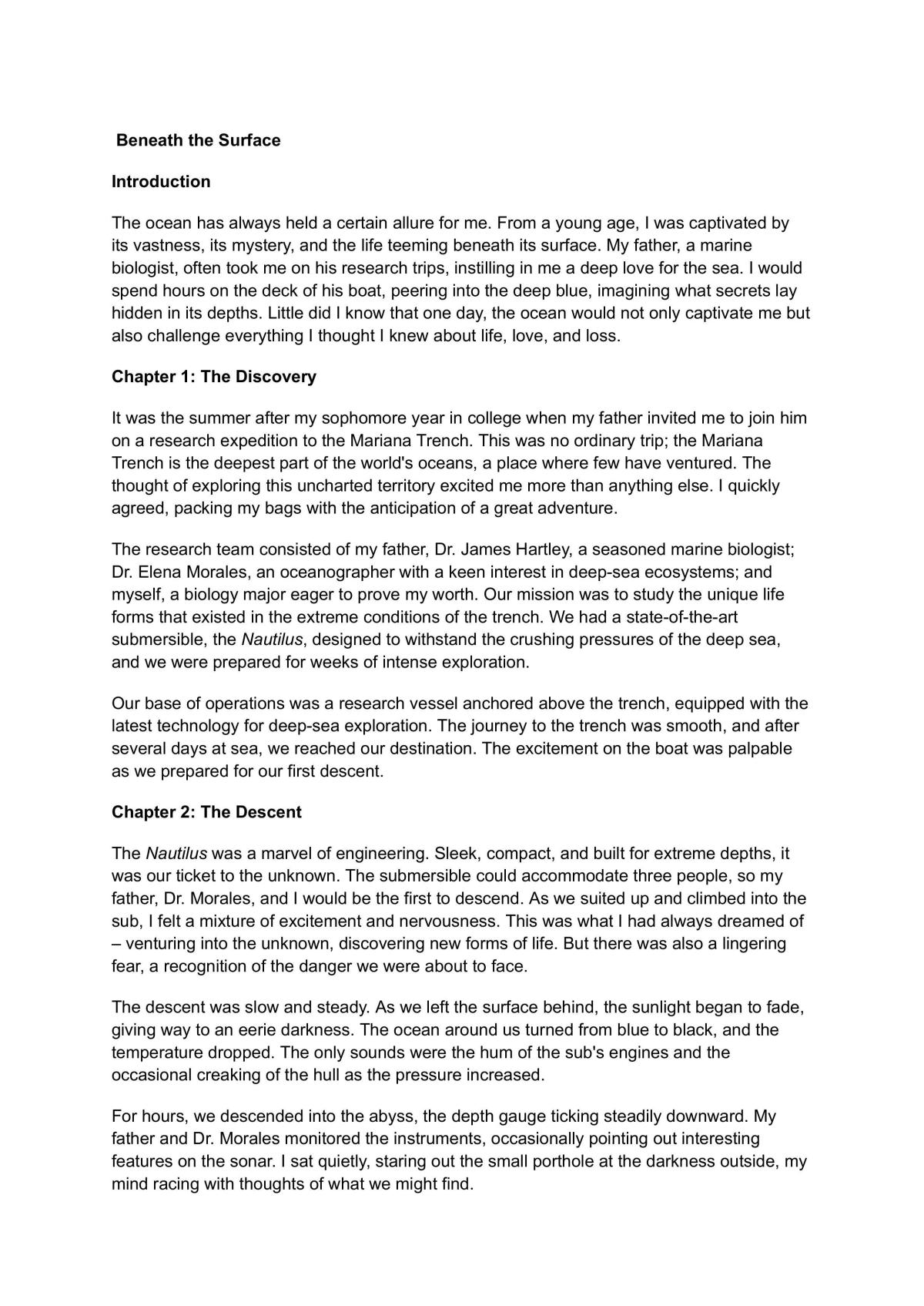 Beneath the Surface - Page 1