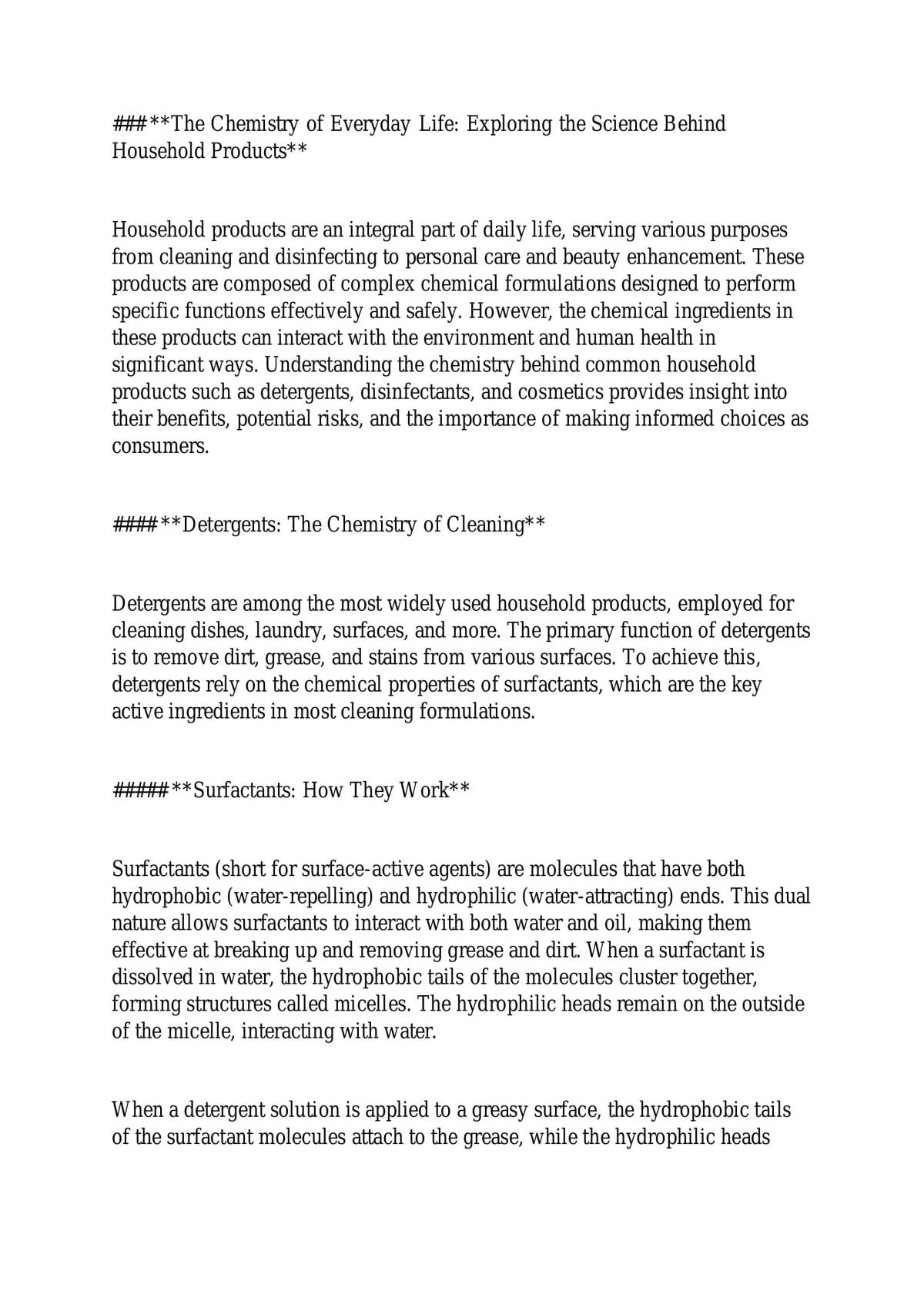 Essay on The Chemistry of Everyday Life - Page 1