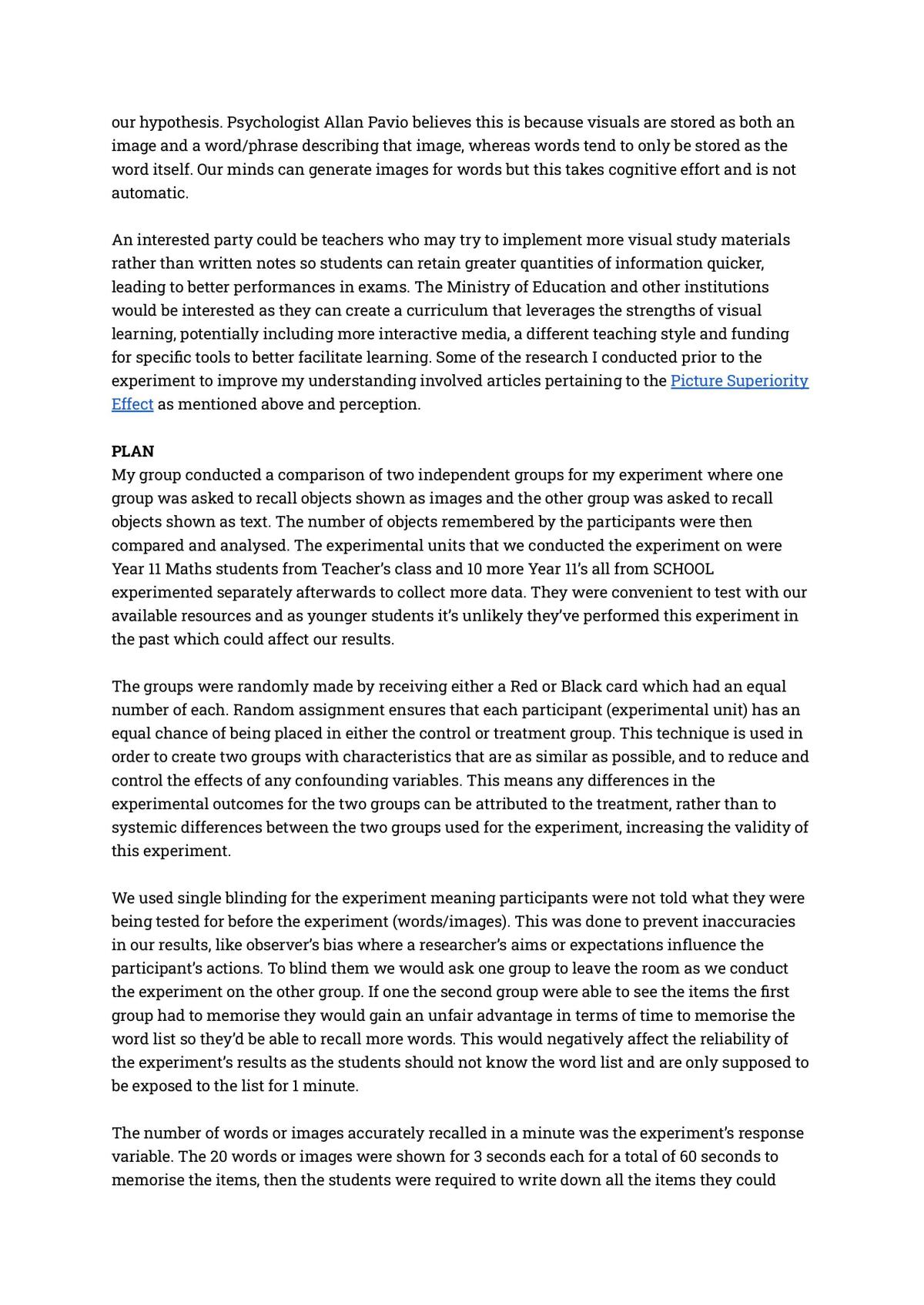 2024 Picture Superiority Effect Statistics Experiments - Page 2