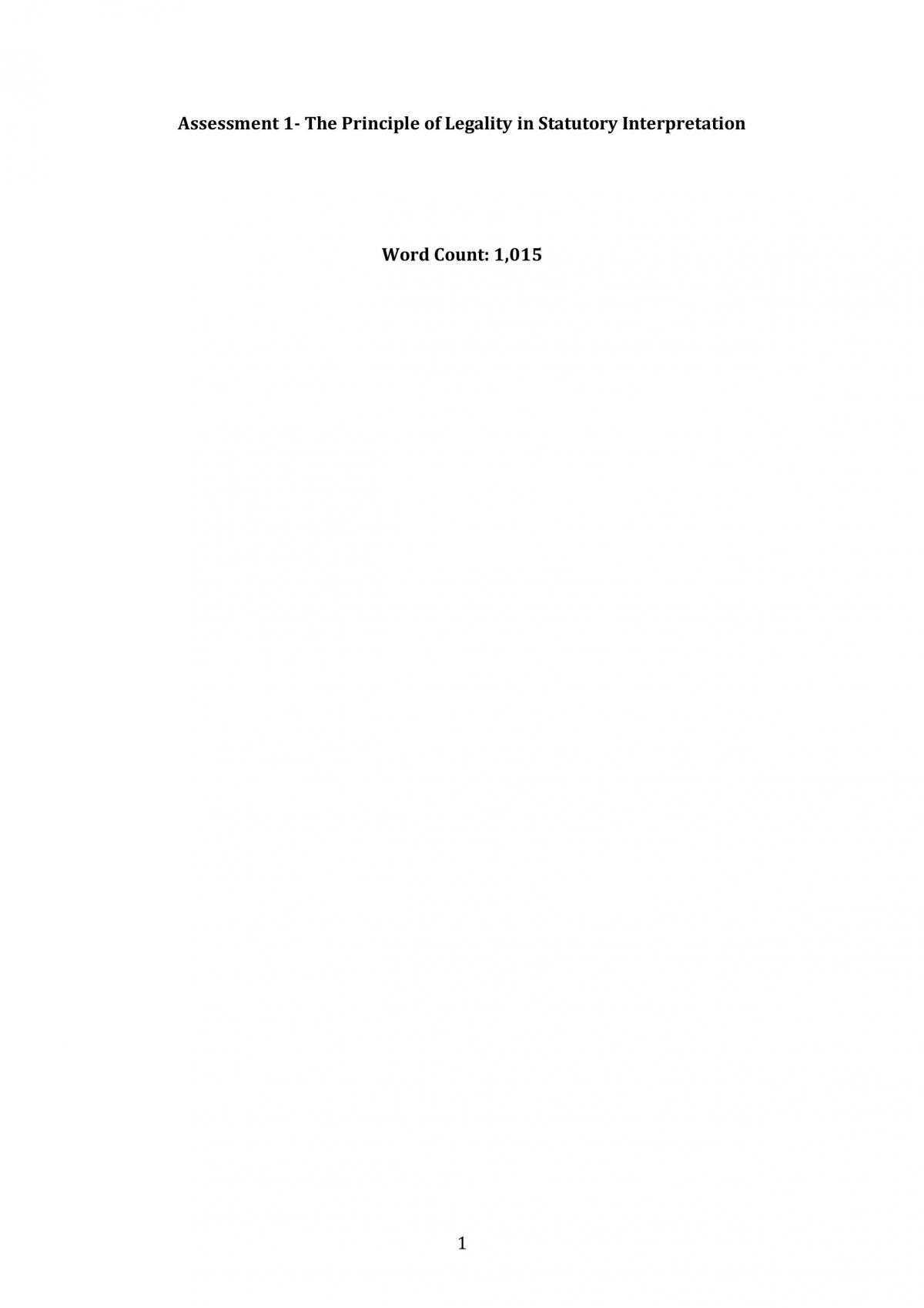 Principle of Legality - Page 1