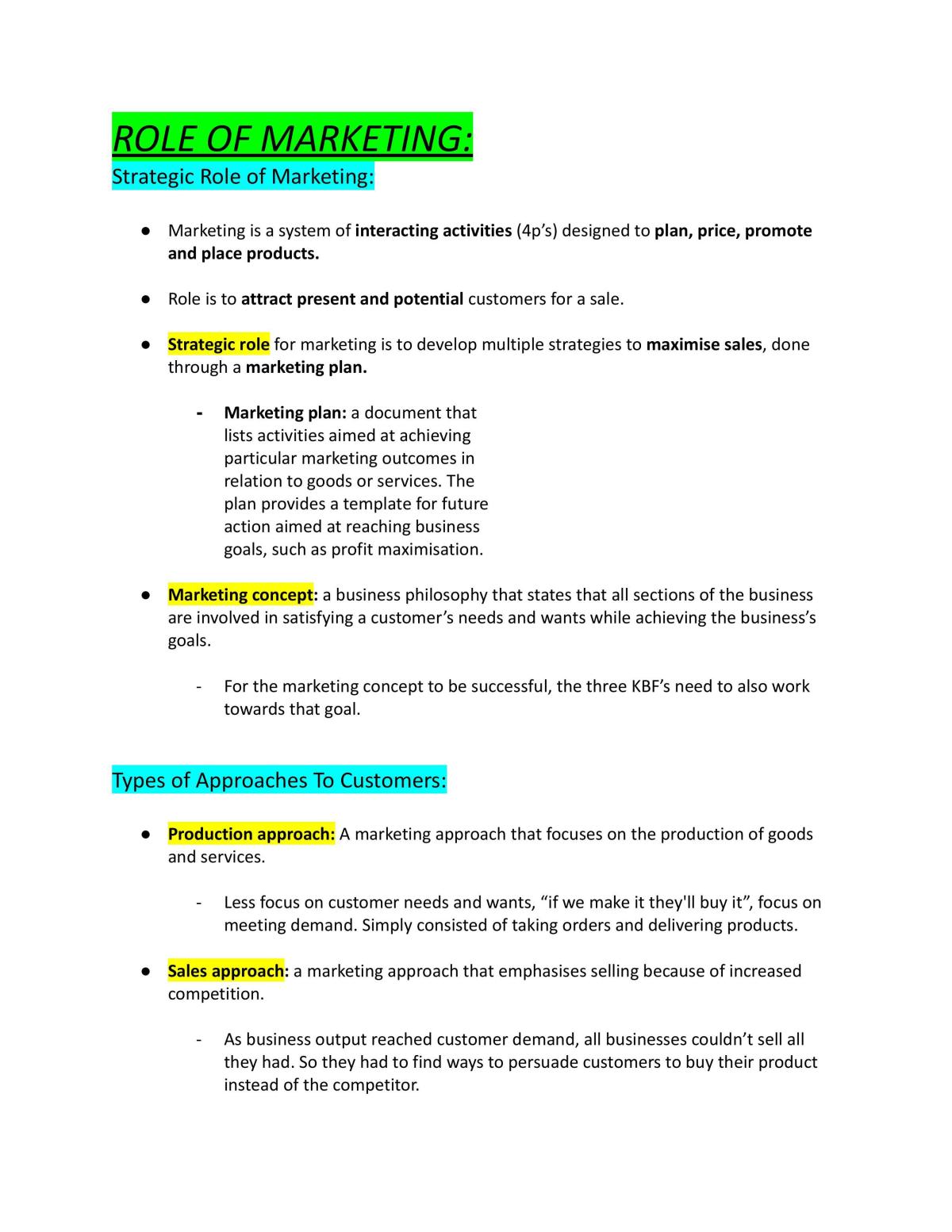 Marketing Notes - Page 1