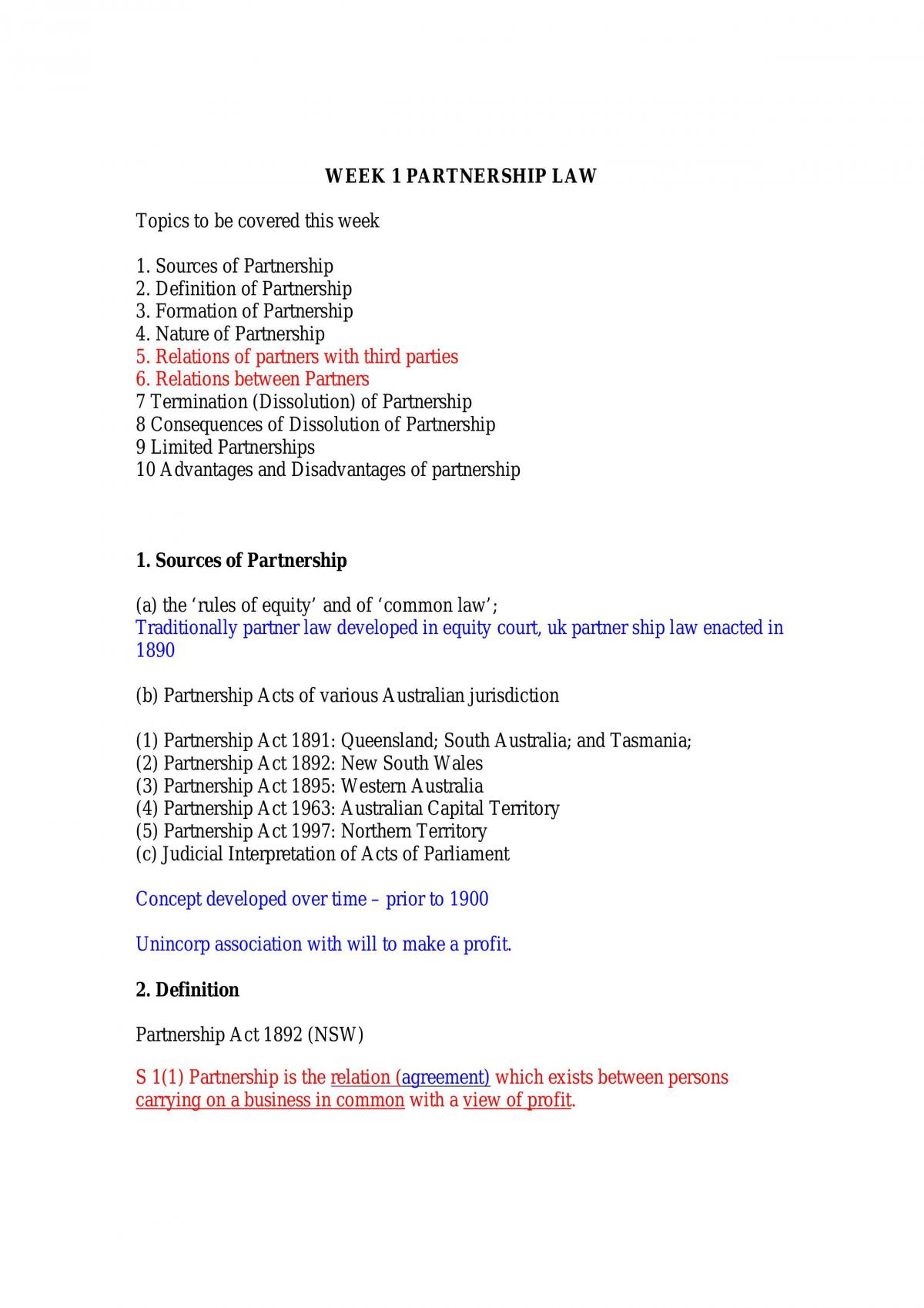 Week One Lecture Notes - Page 1