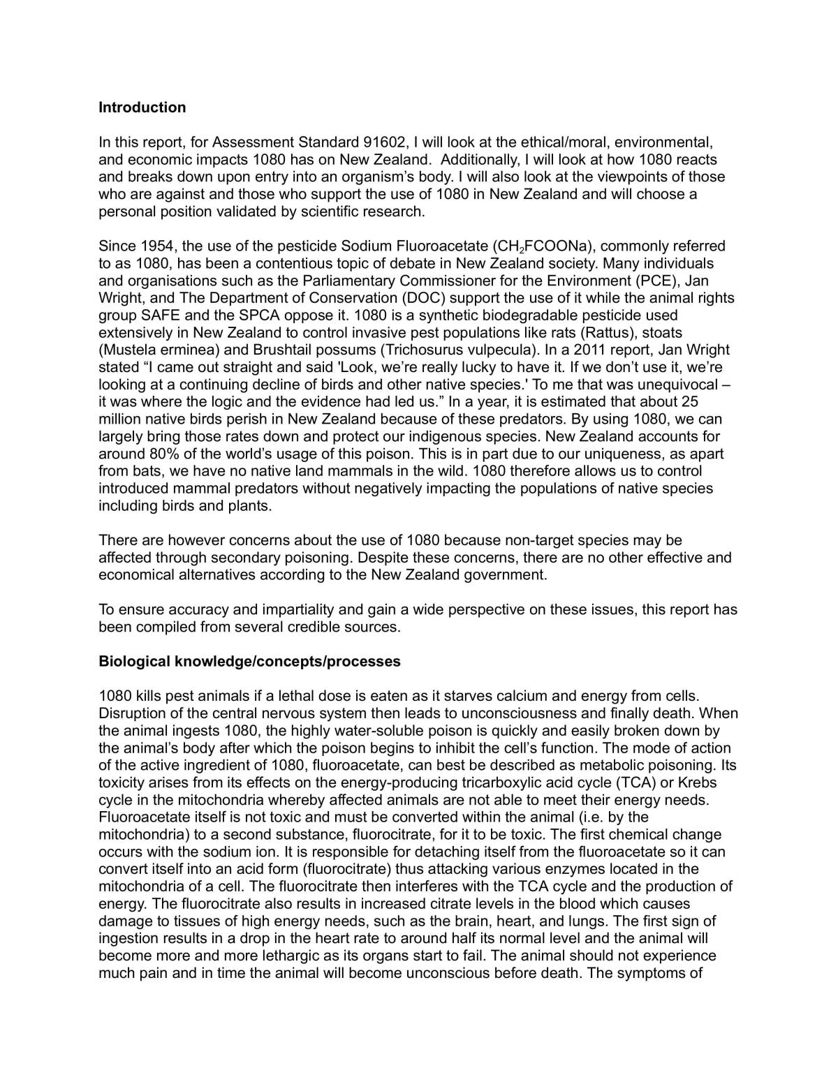 91602 - Integrate Biological Knowledge to Develop an Informed Response to a Socio-Scientific Issue - Page 1