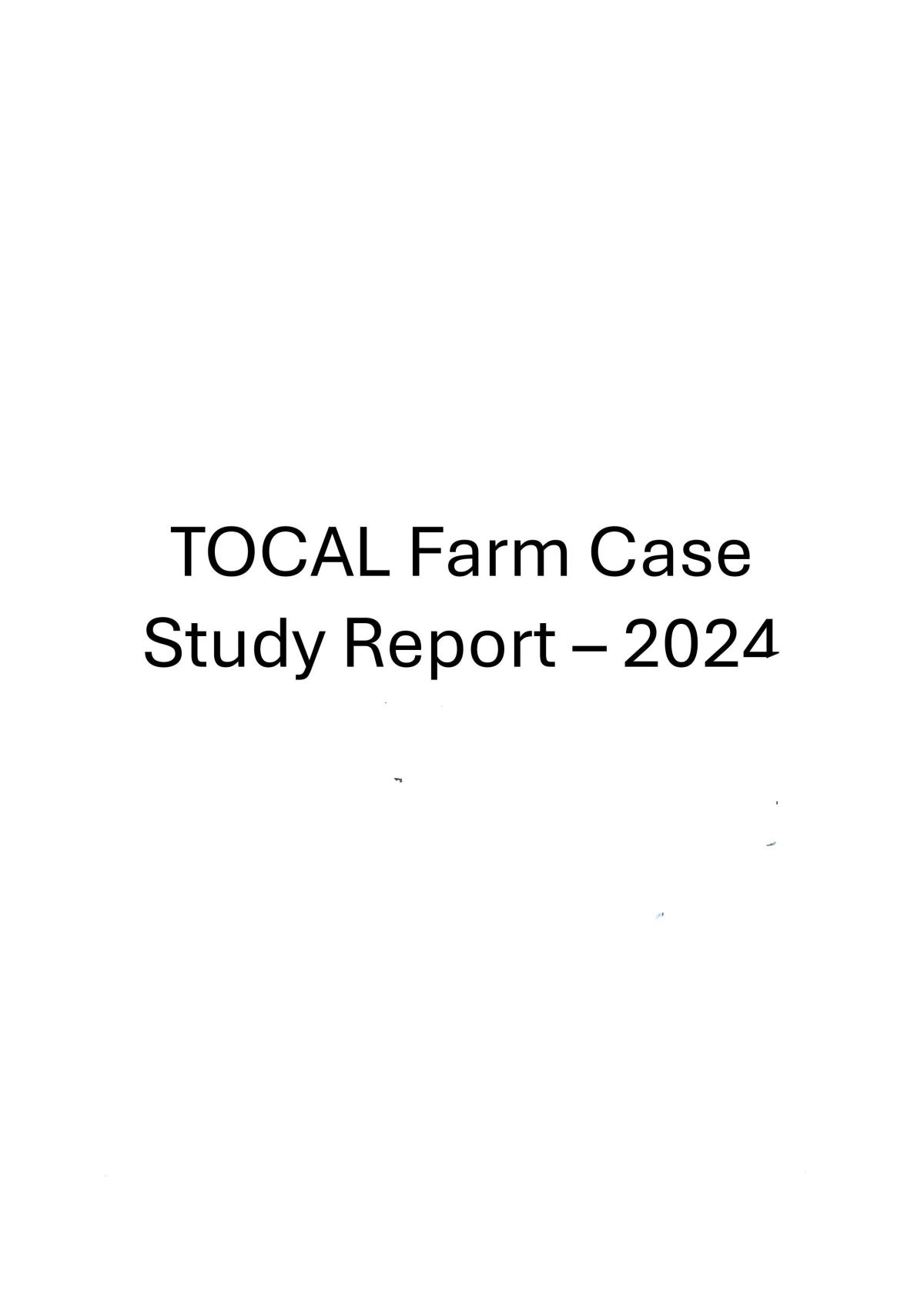 TOCAL Farm Case Study Report - Page 1