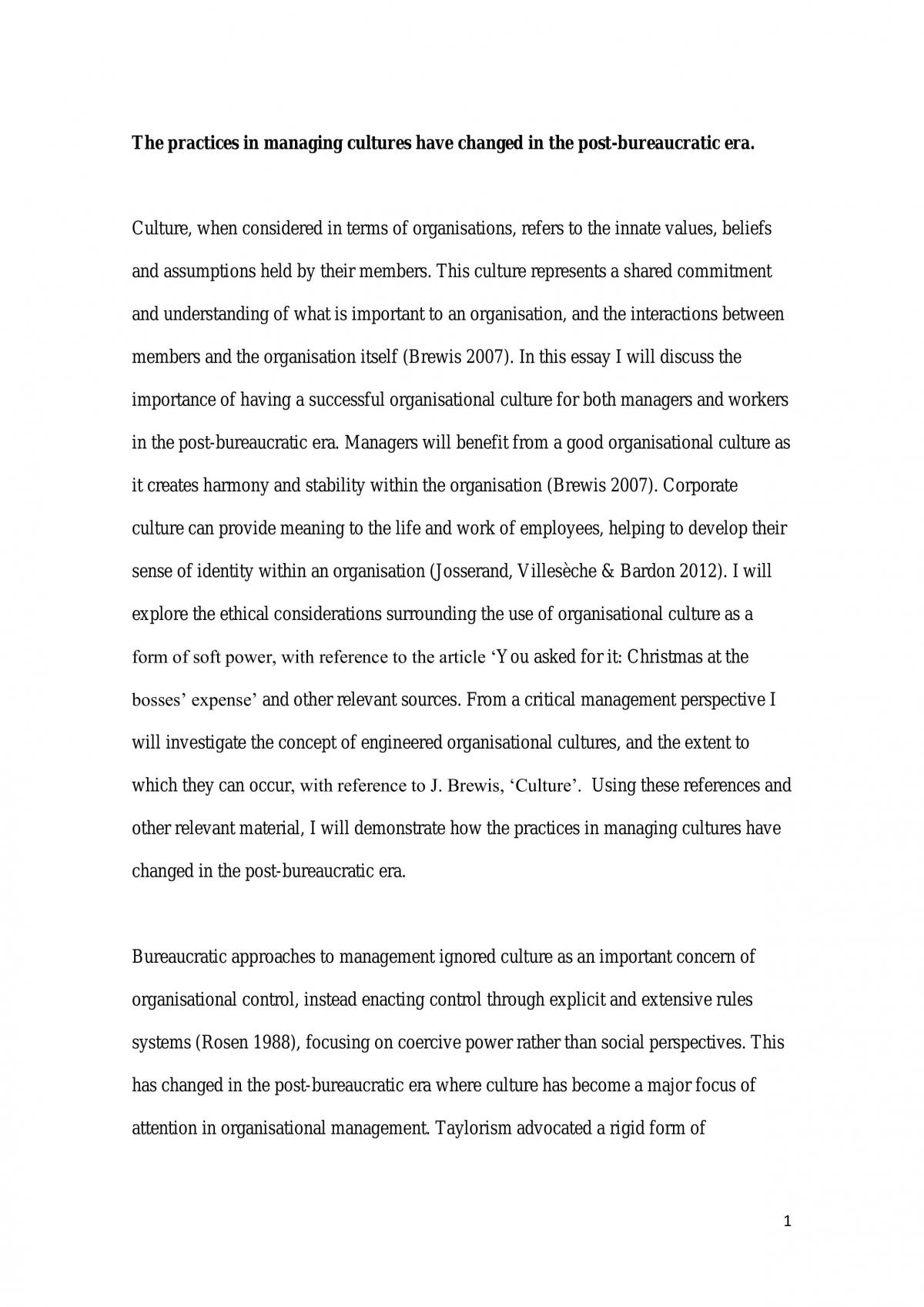 Culture Essay - Page 1