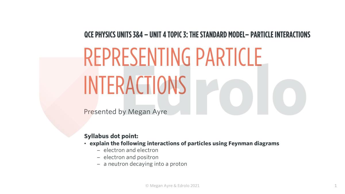 Representing Particle Interactions.  - Page 1