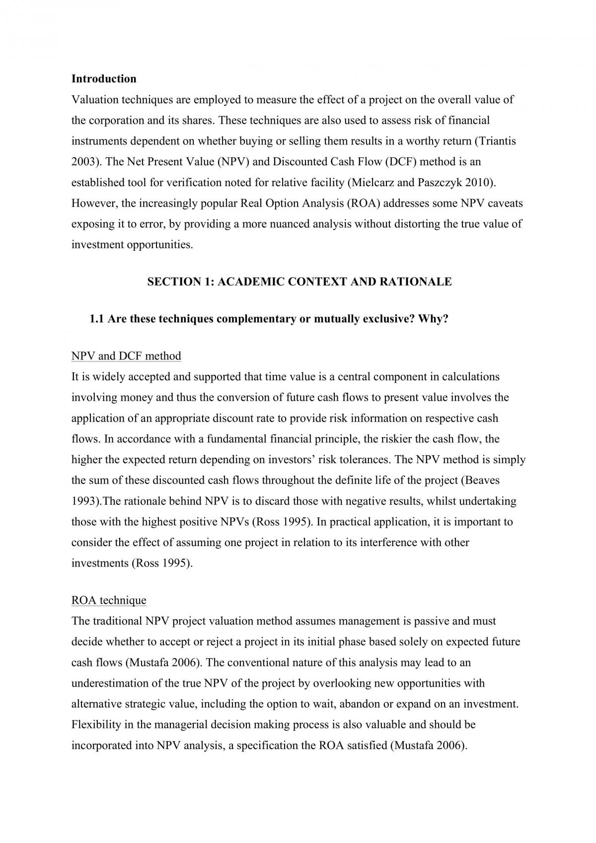 FINC2012 Major Assignment - Page 1
