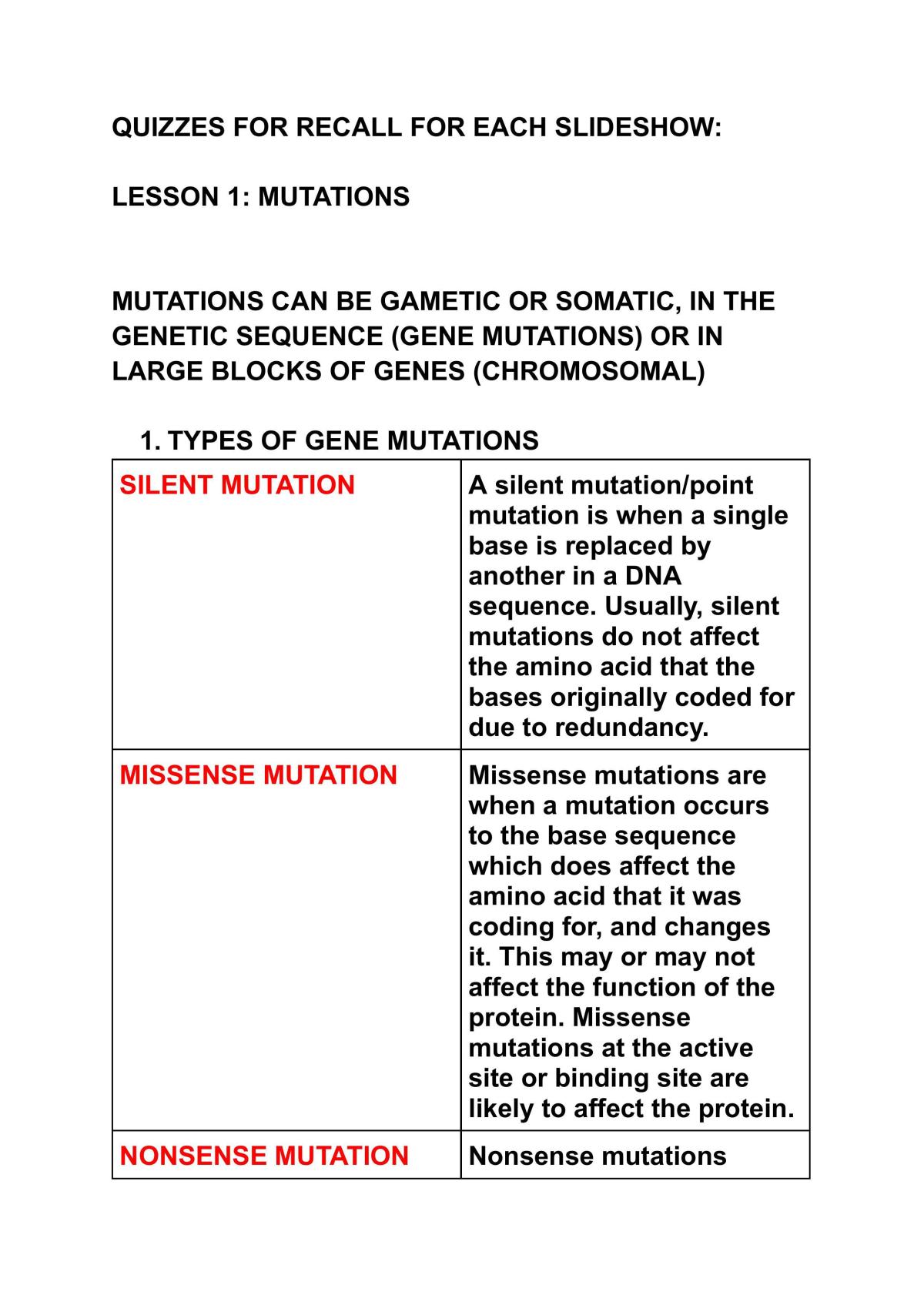 Level 2 Gene Expression Complete Set of Study Notes - Page 1
