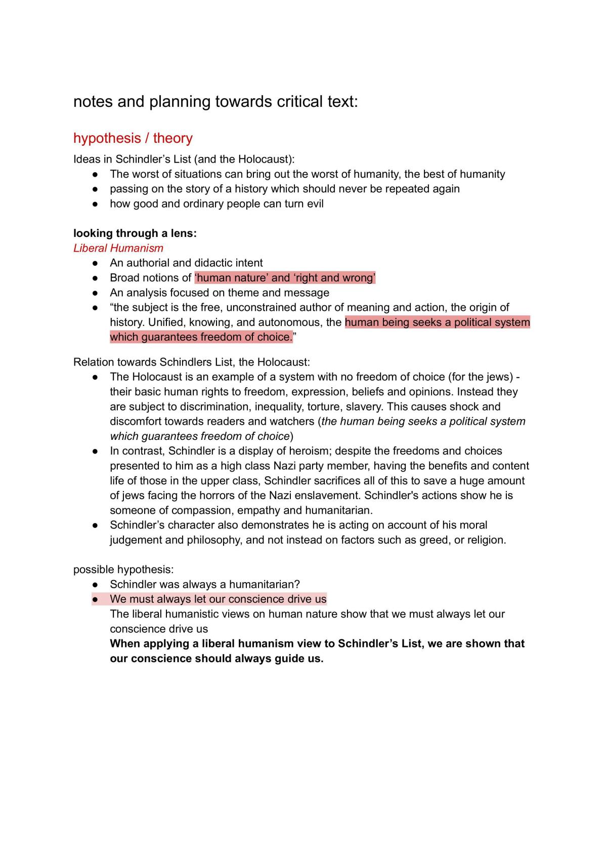 Level 3 Critical Text Internal Notes - Page 1