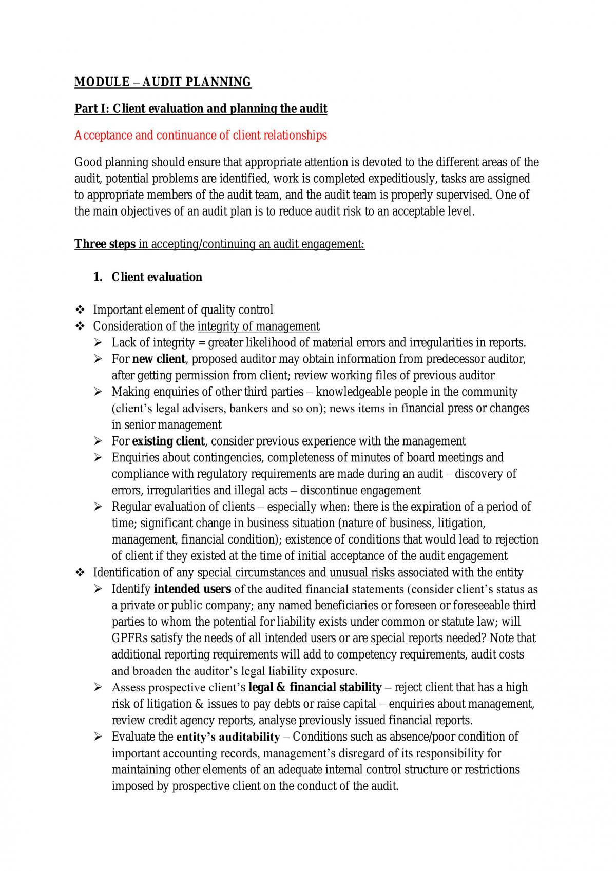 Auditing and Assurance Services - Page 1