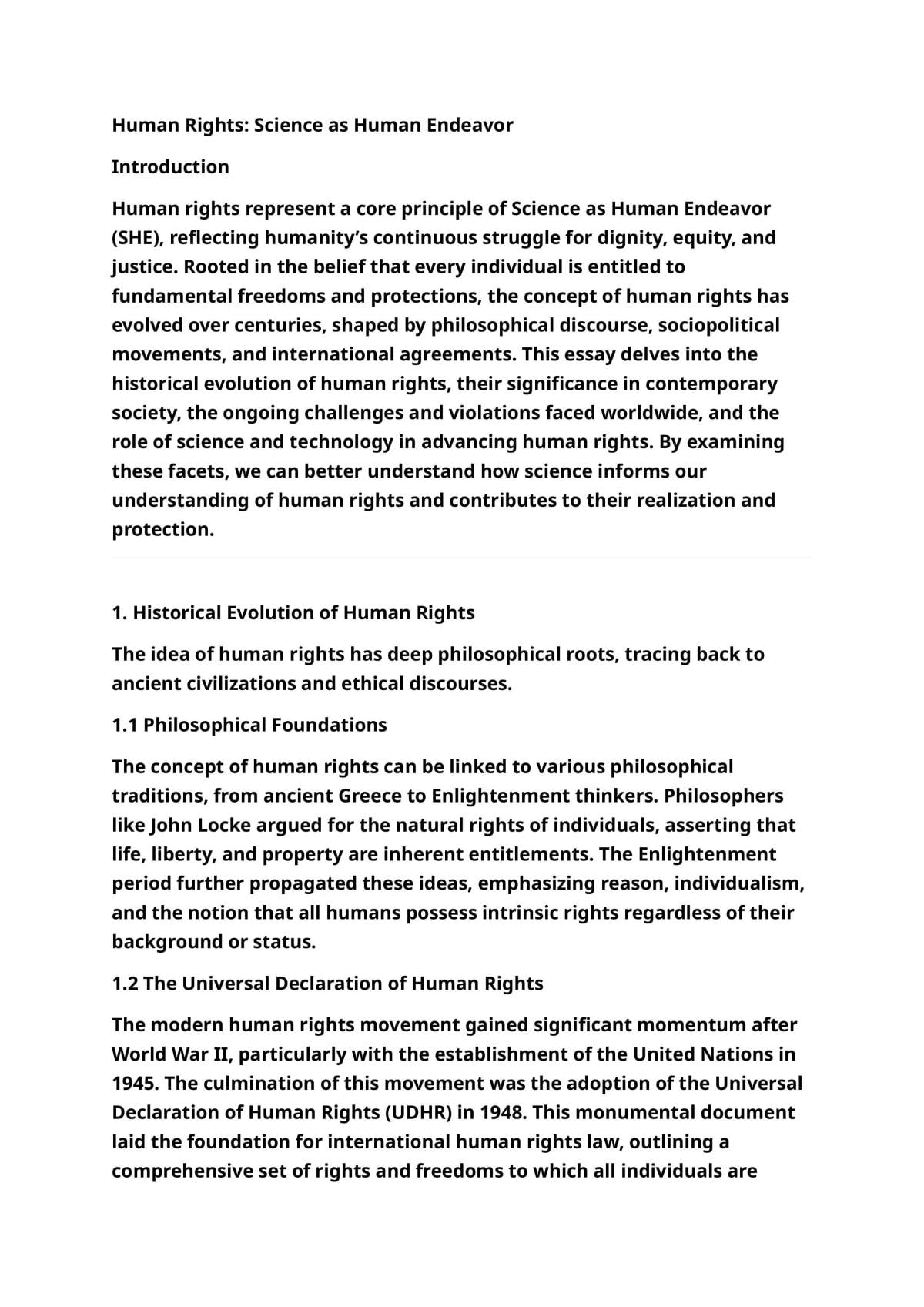 She Based on Human Rights - Page 1