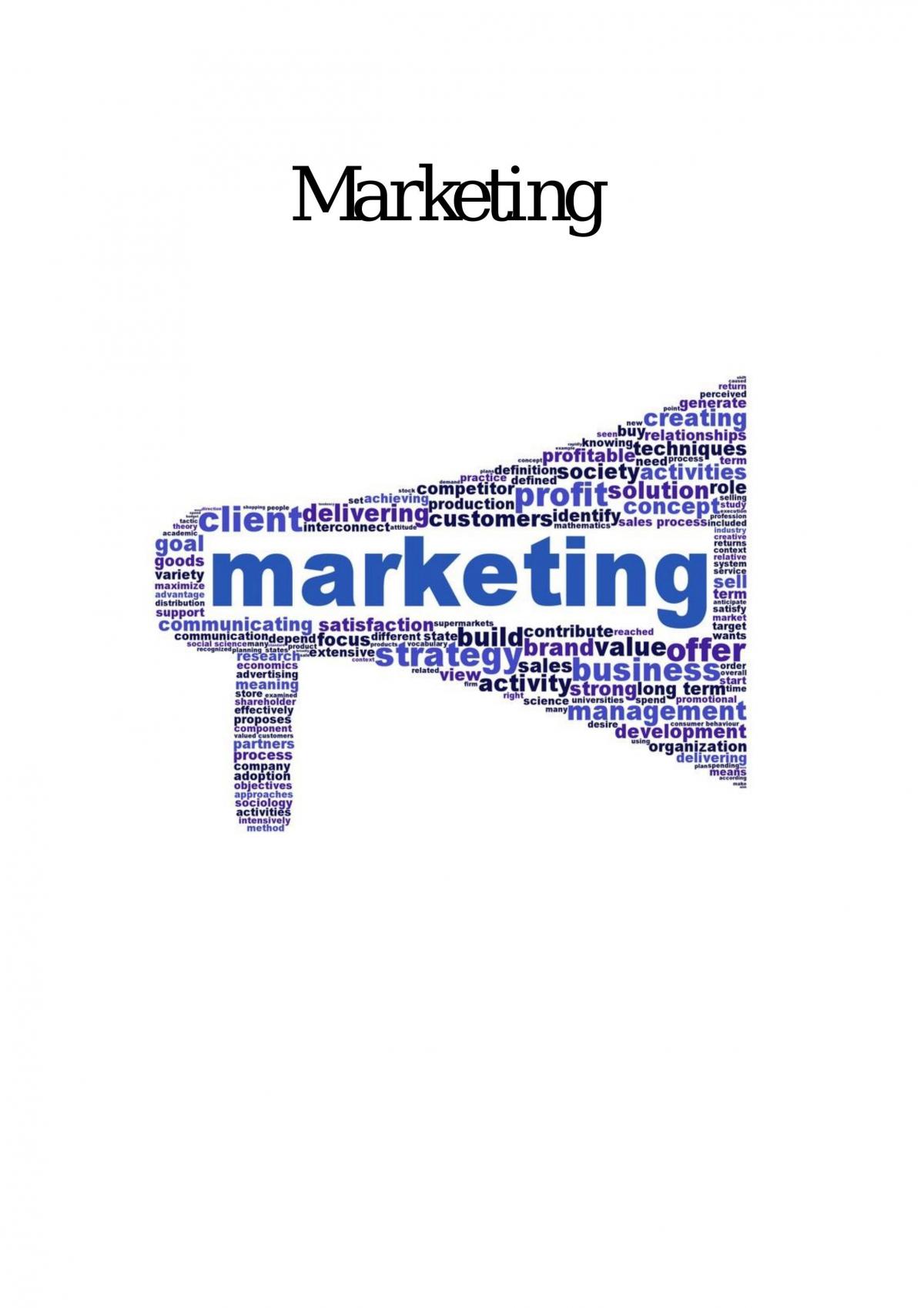 Marketing Notes - Page 1