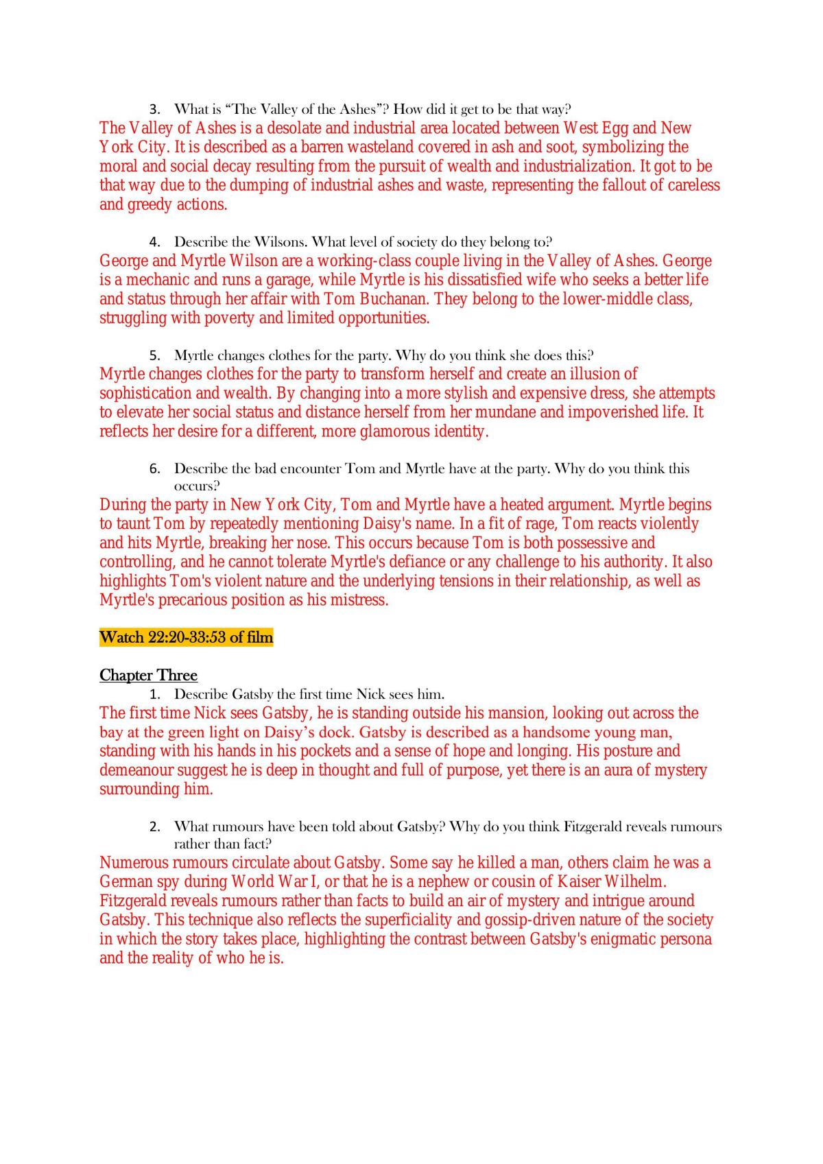 The Great Gatsby Breakdown - Page 2