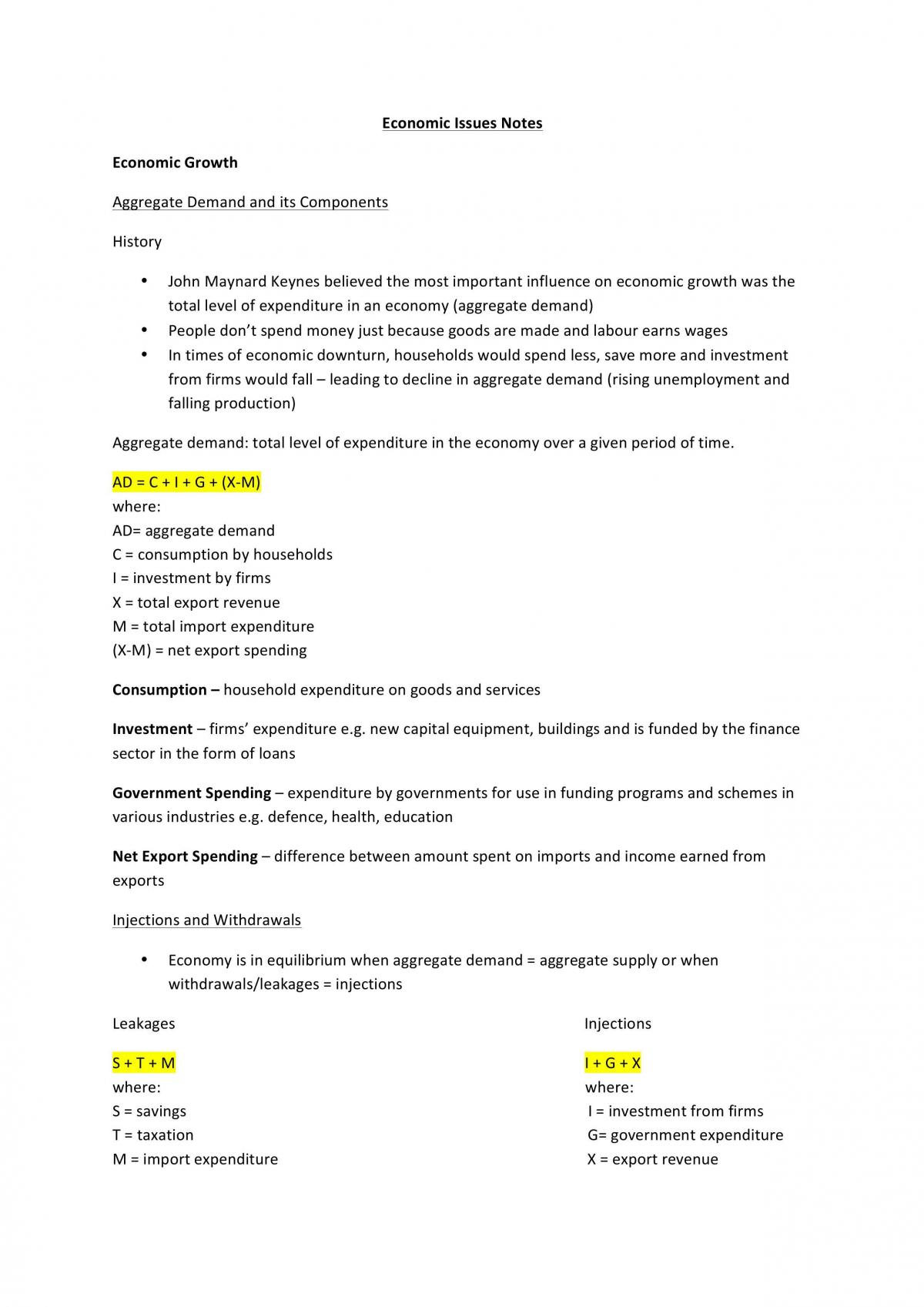 TOPIC 3 - Economic Issues - Page 1