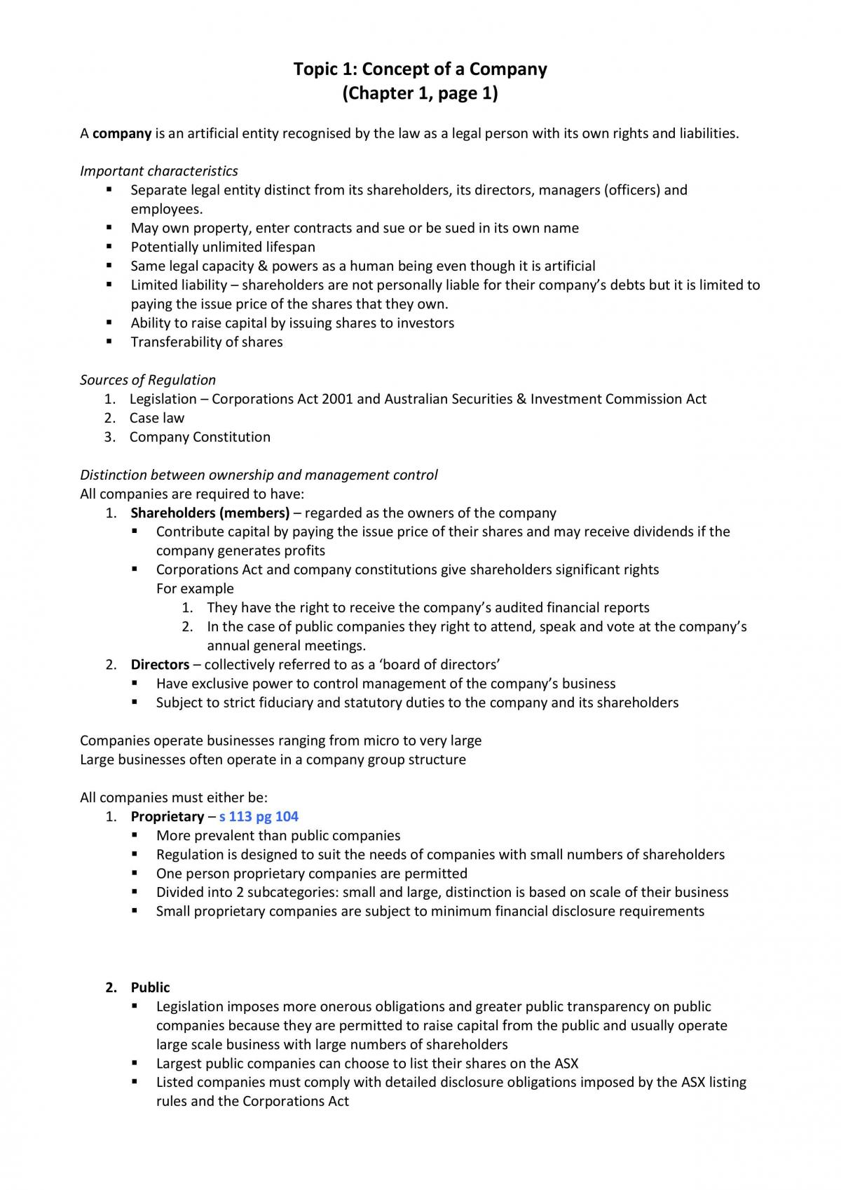 BTF2220 Full notes  - Page 1