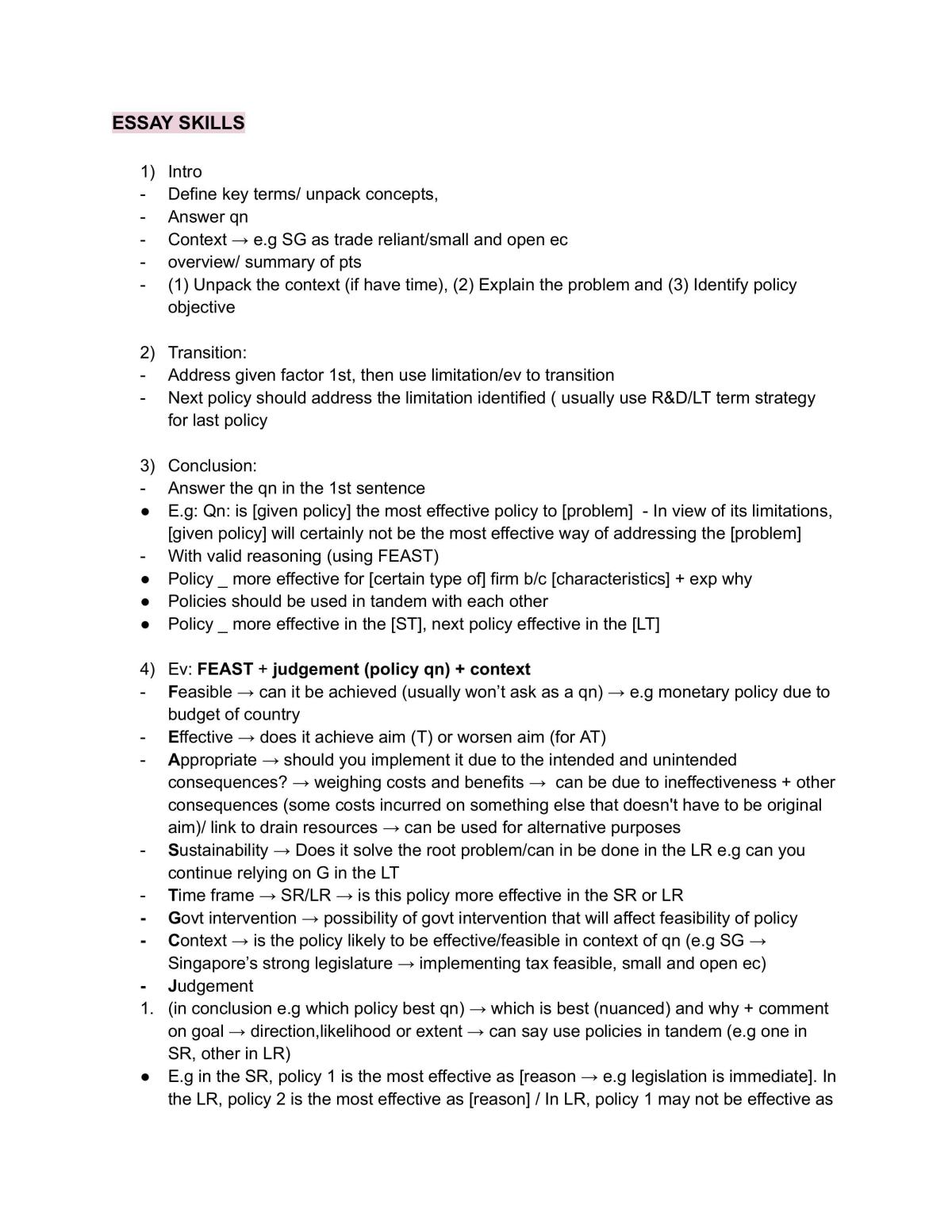 H2 Macroeconomics Notes - Page 1