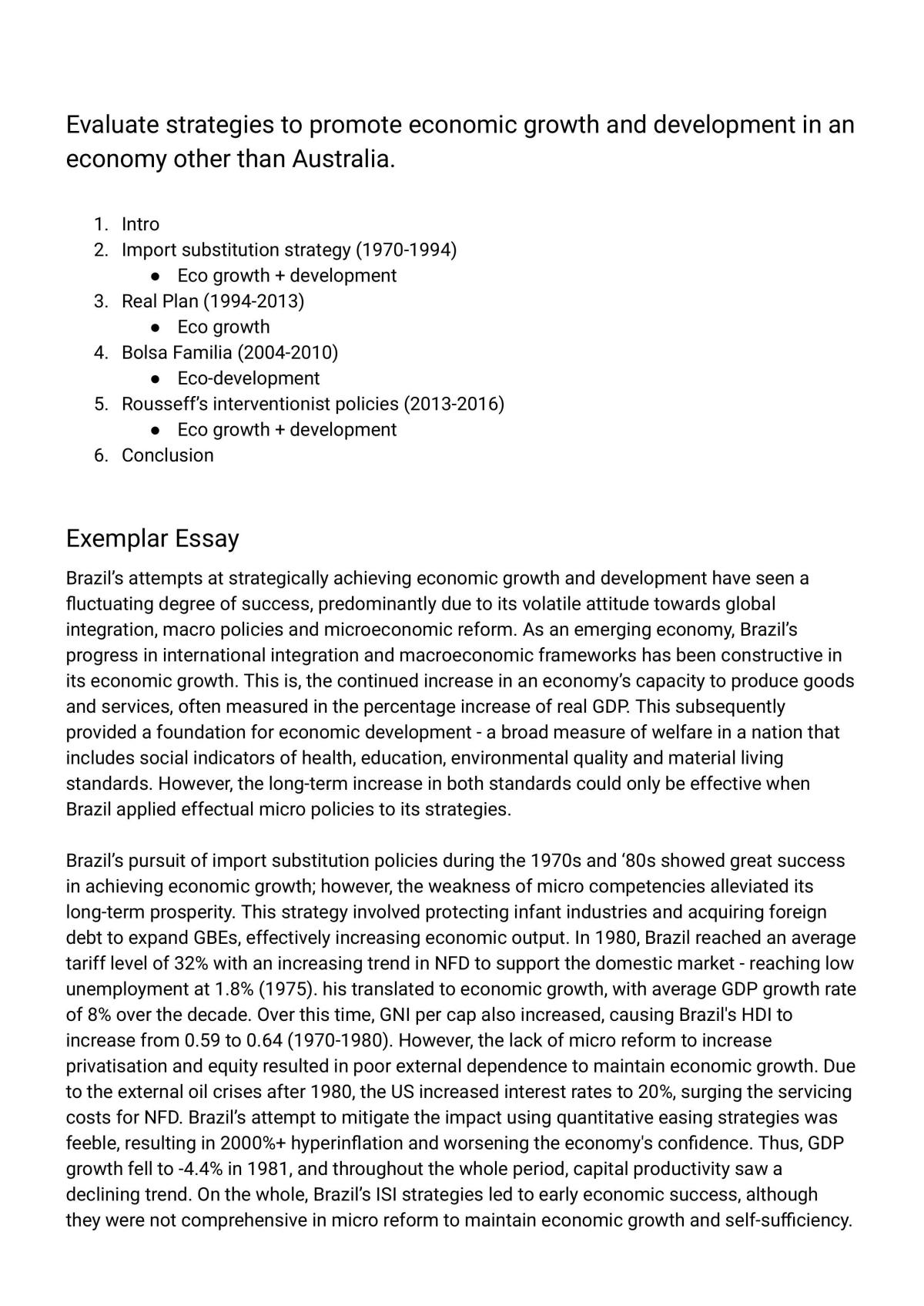 Essay on Brazil Case Study - Page 1