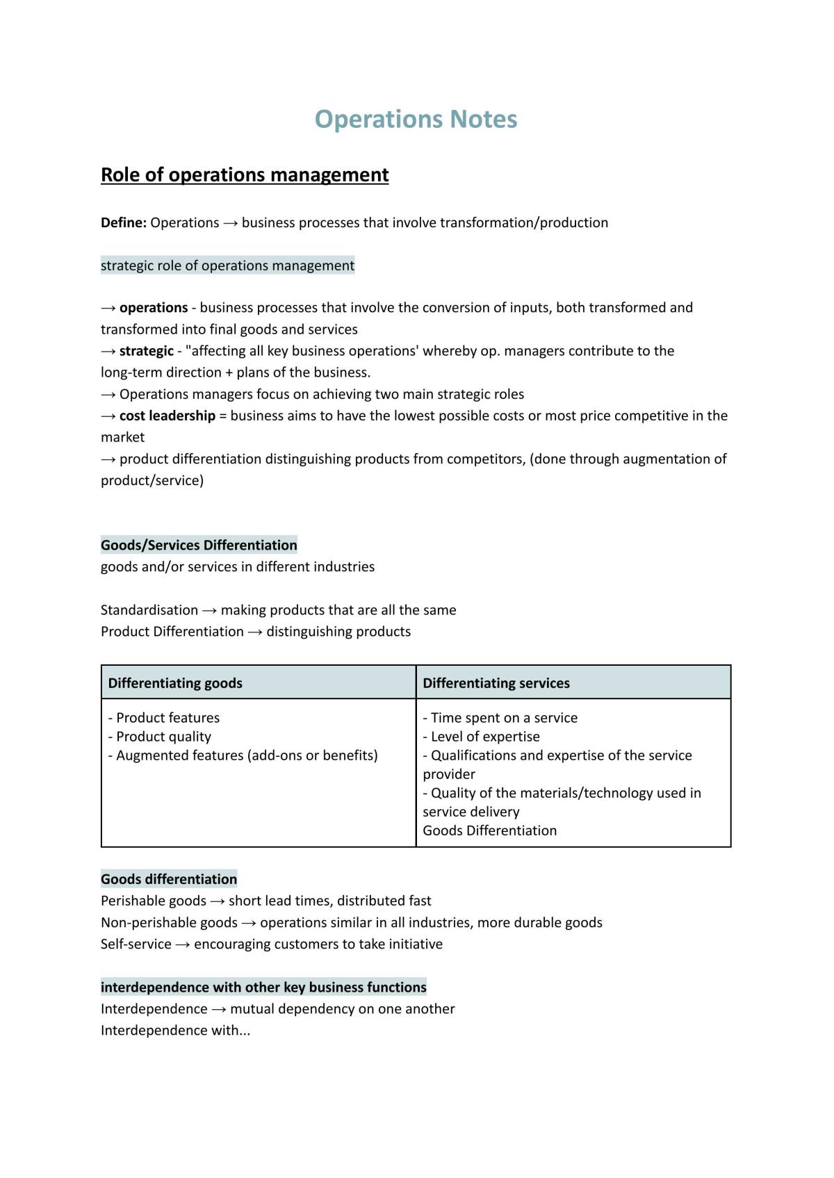 Operation Notes  - Page 1