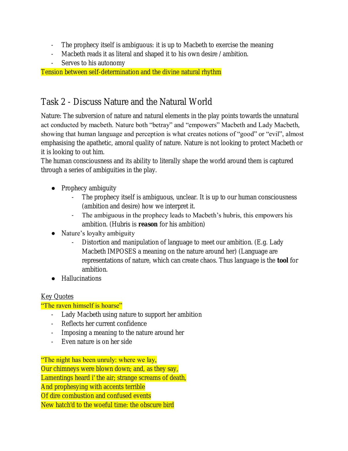 Mod A Comparative Study (Macbeth vs. Macbeth Retold) Notes  - Page 11