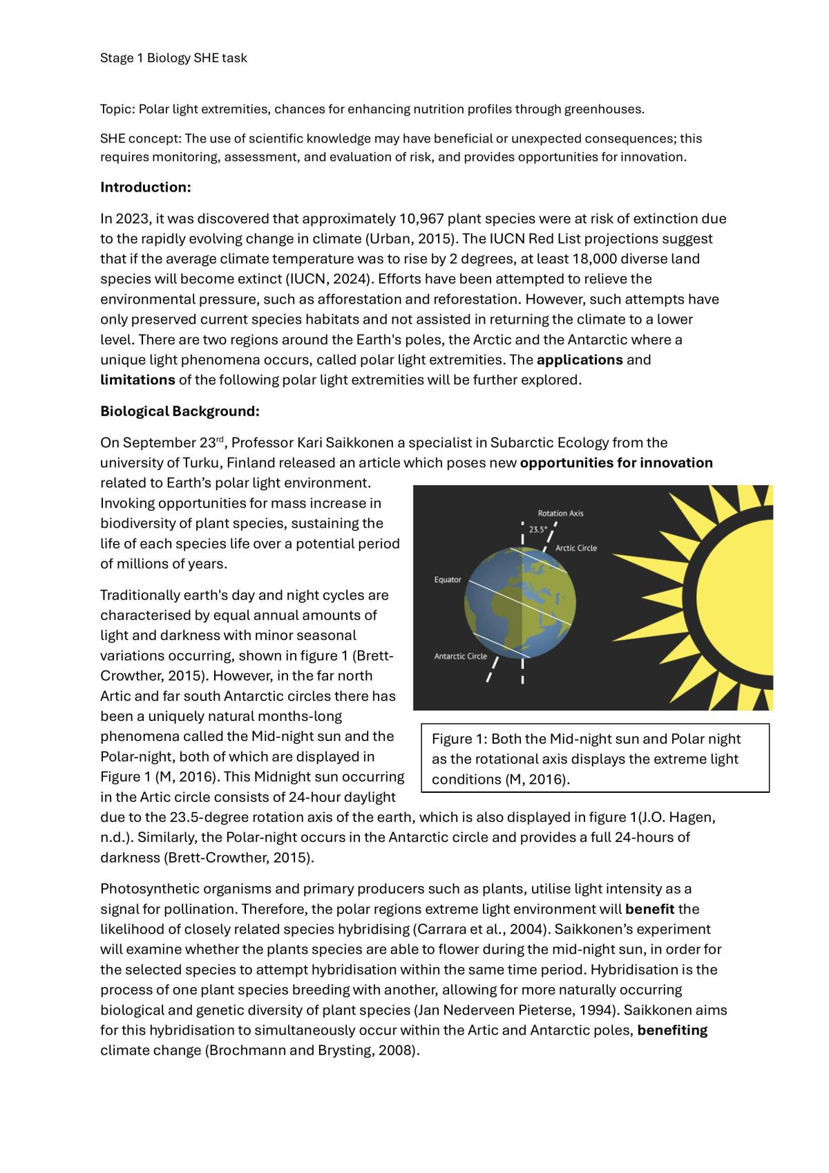 SHE task on polar light extremities, completed through the ecosystems topic - Page 1