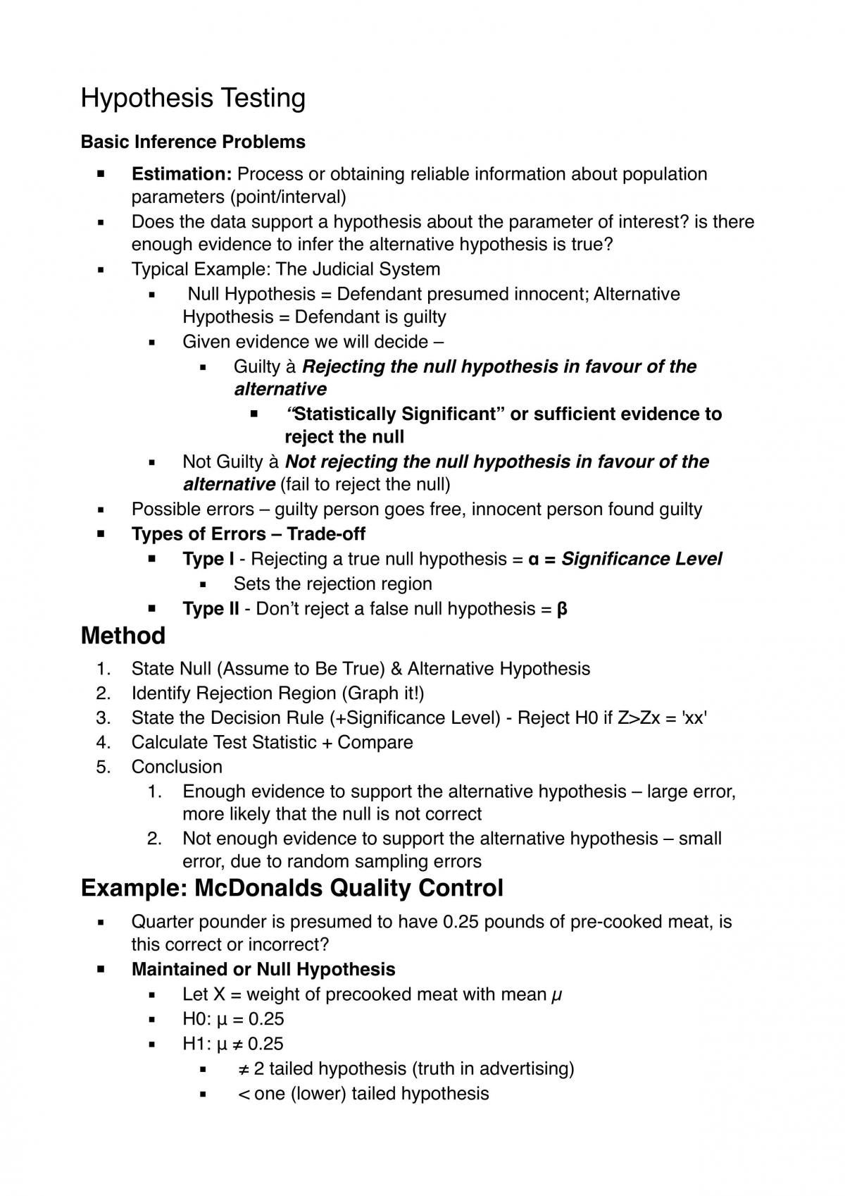 ECON1203 Week 8 Notes - Page 1