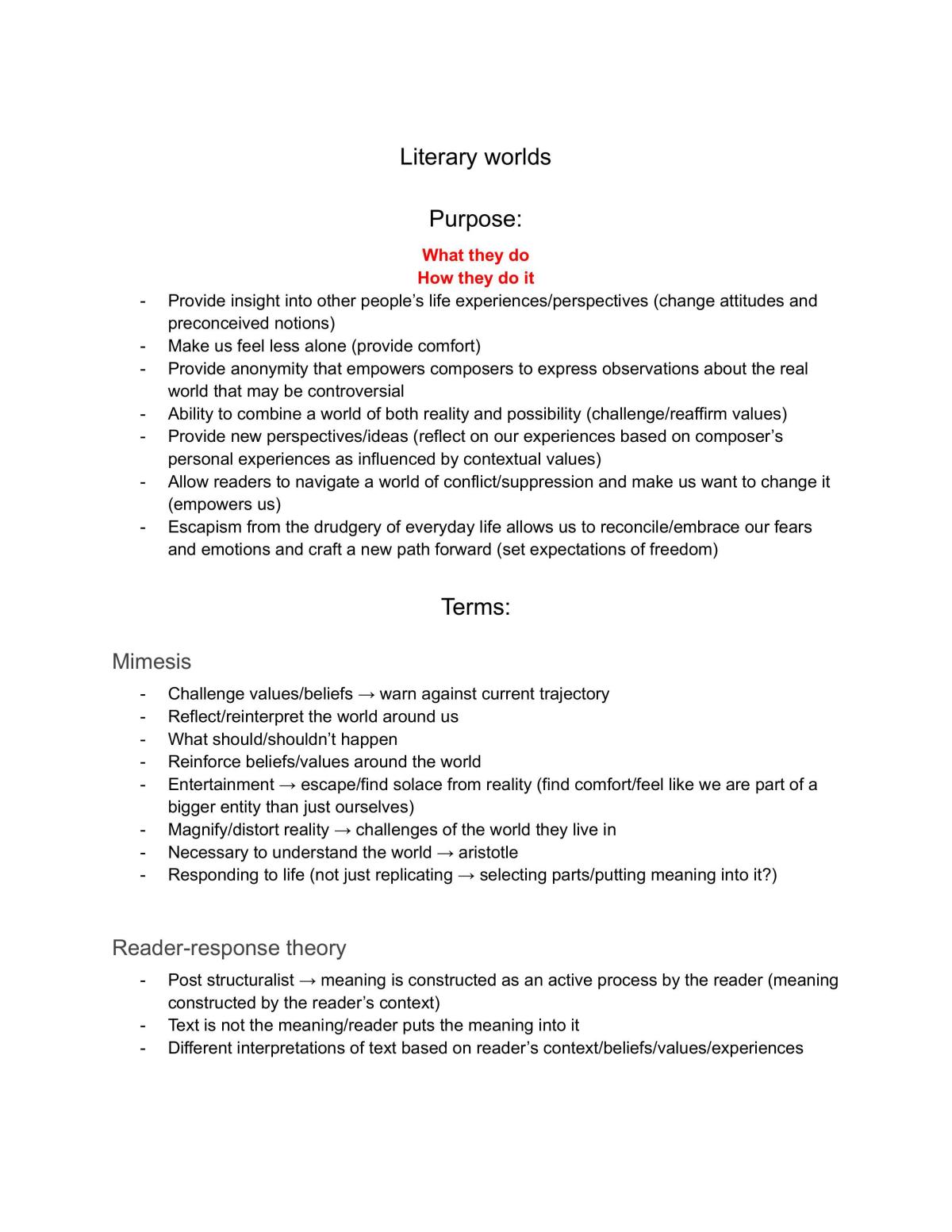 Extension 1 English Complete Notes  - Page 1