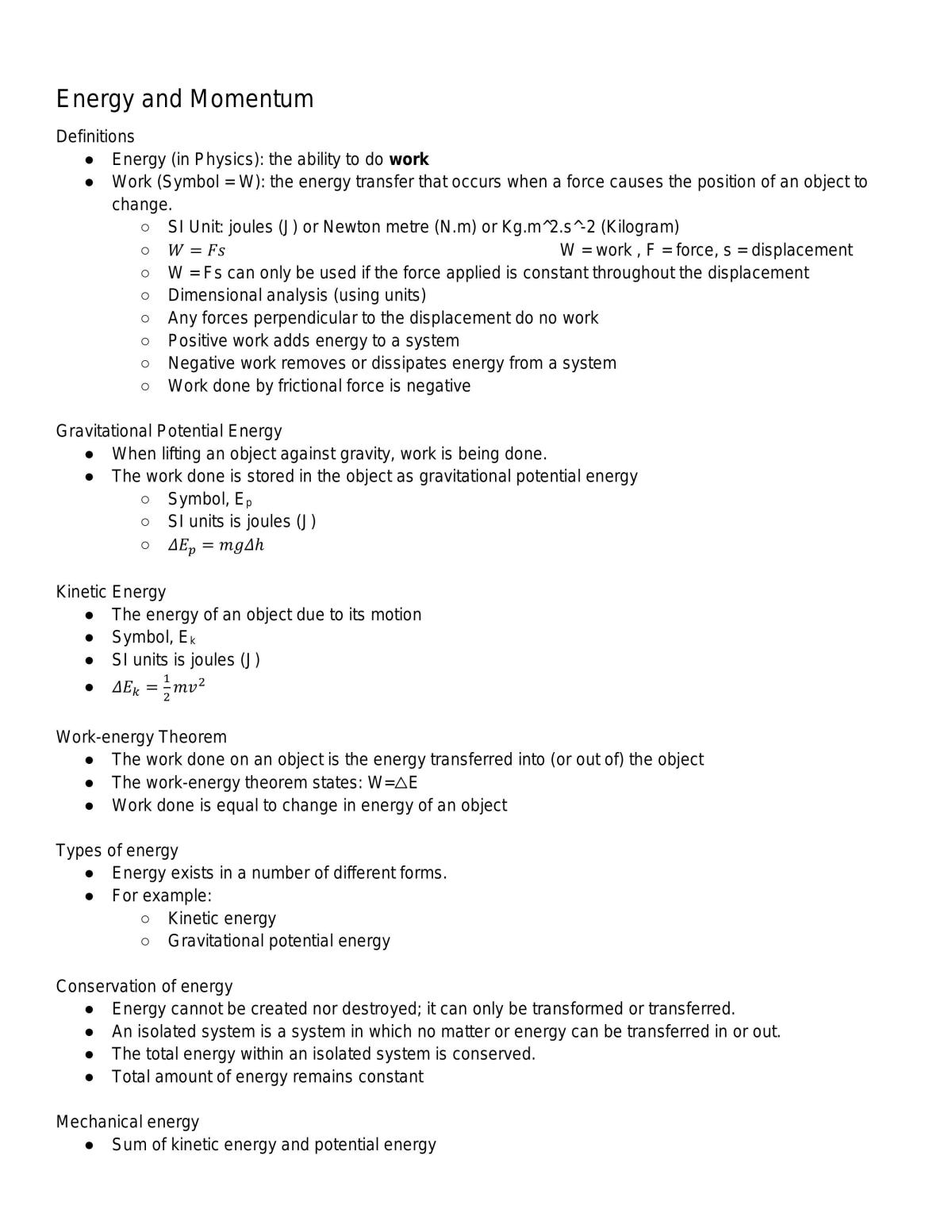 Physic Notes  - Page 1