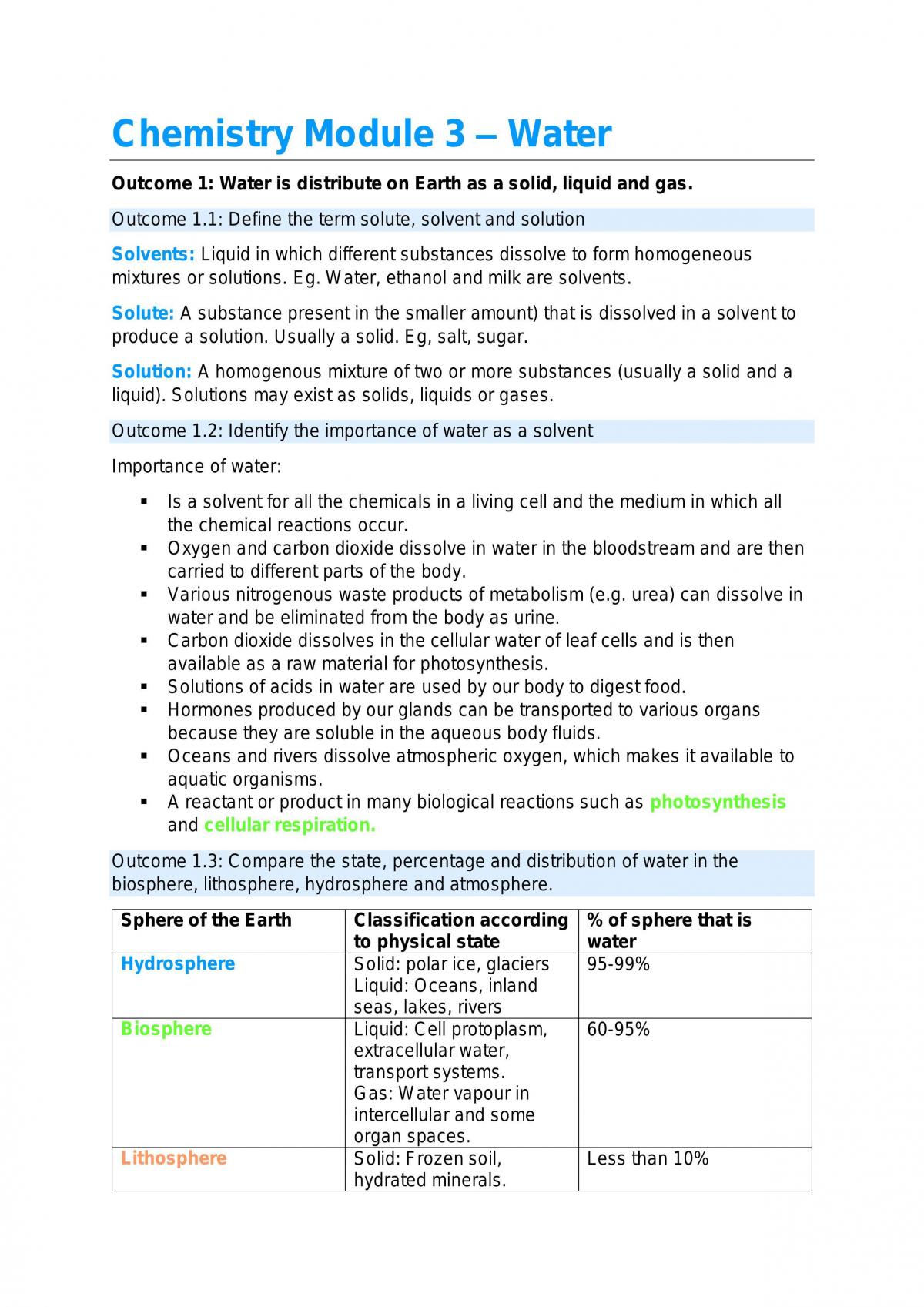 Preliminary Chemistry - Module 3 