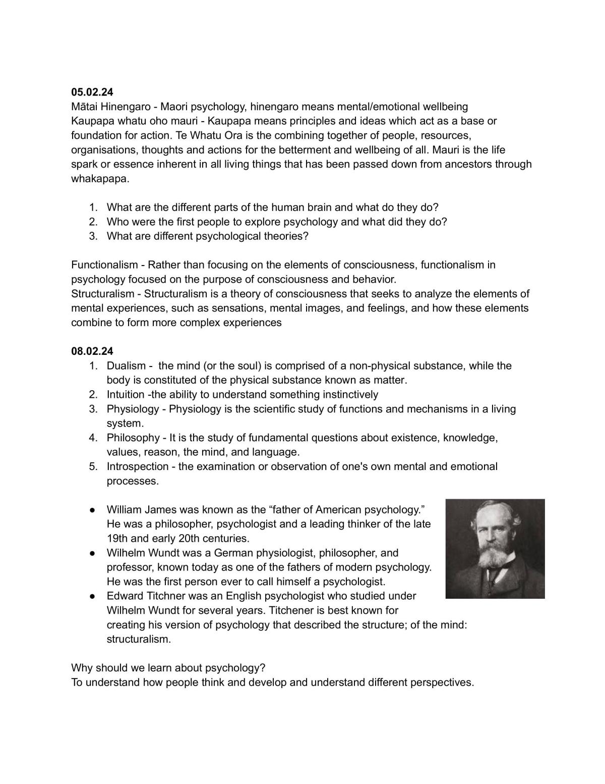 Level 2 Psychology Notes  - Page 1