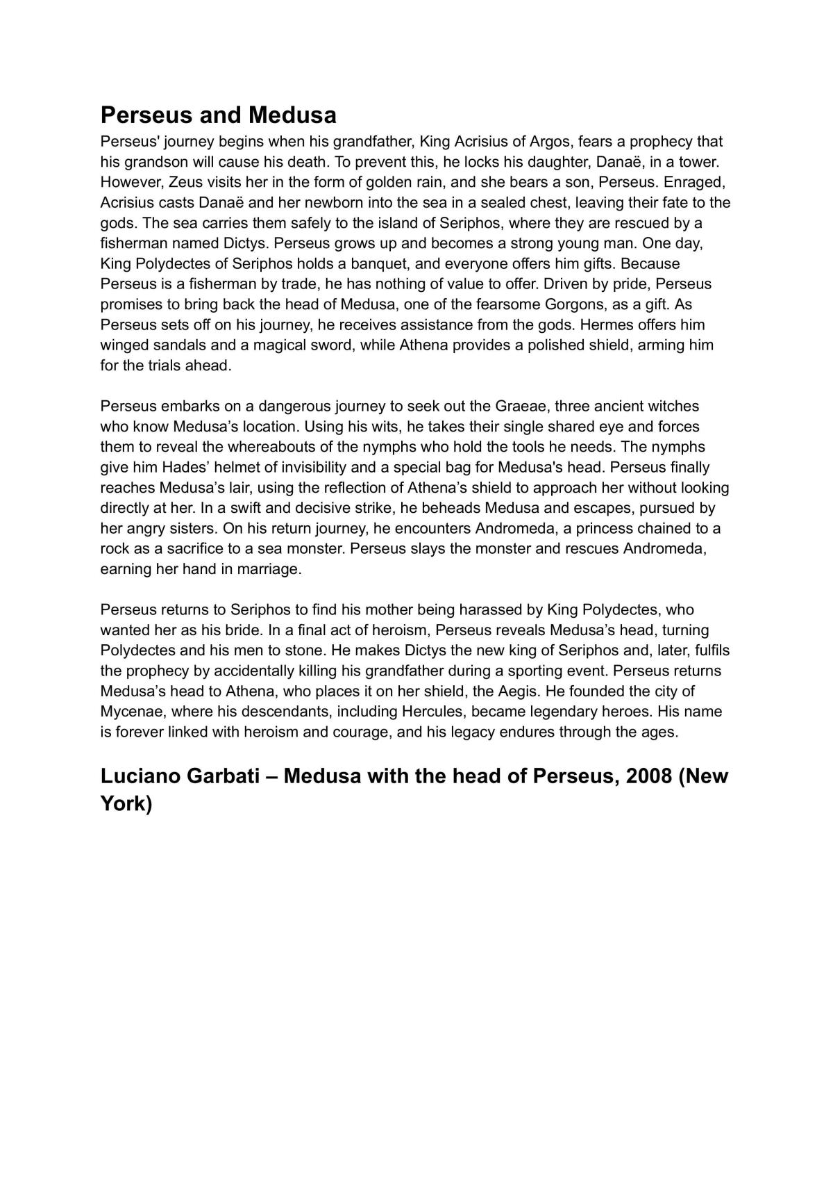 Perseus and Medusa - Page 1