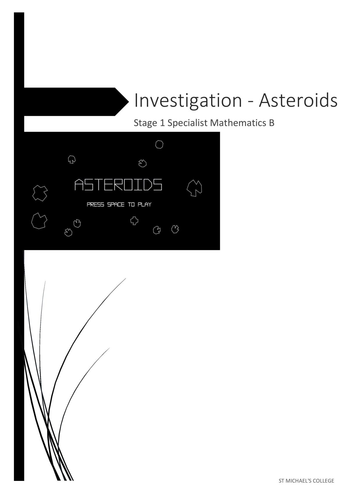 Asteroids Investigation - Page 1