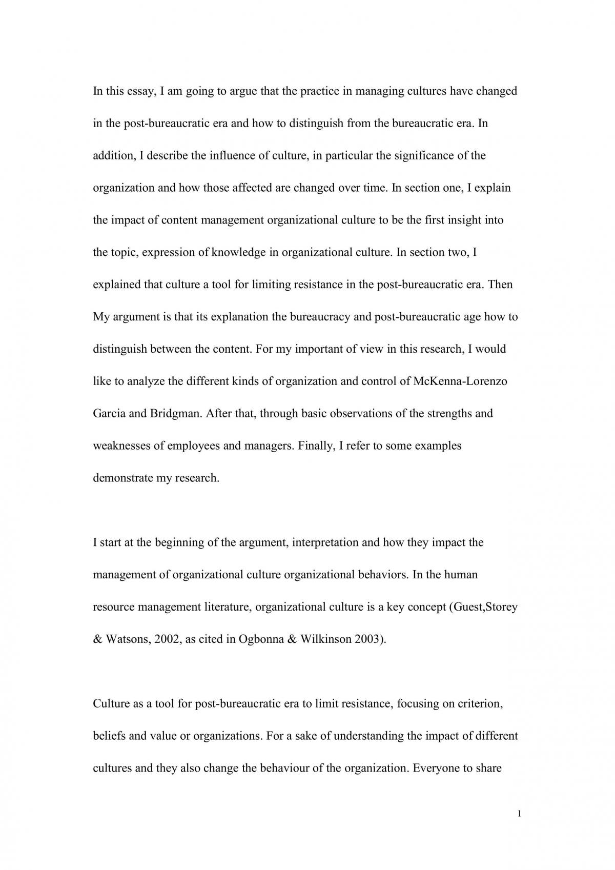 Managing Culture - Page 1