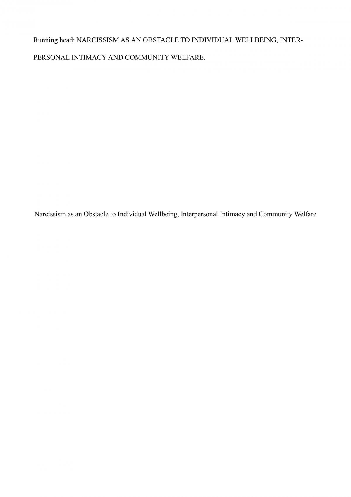 Narcissism As A Personality Trait PSY2042 Personality And Social