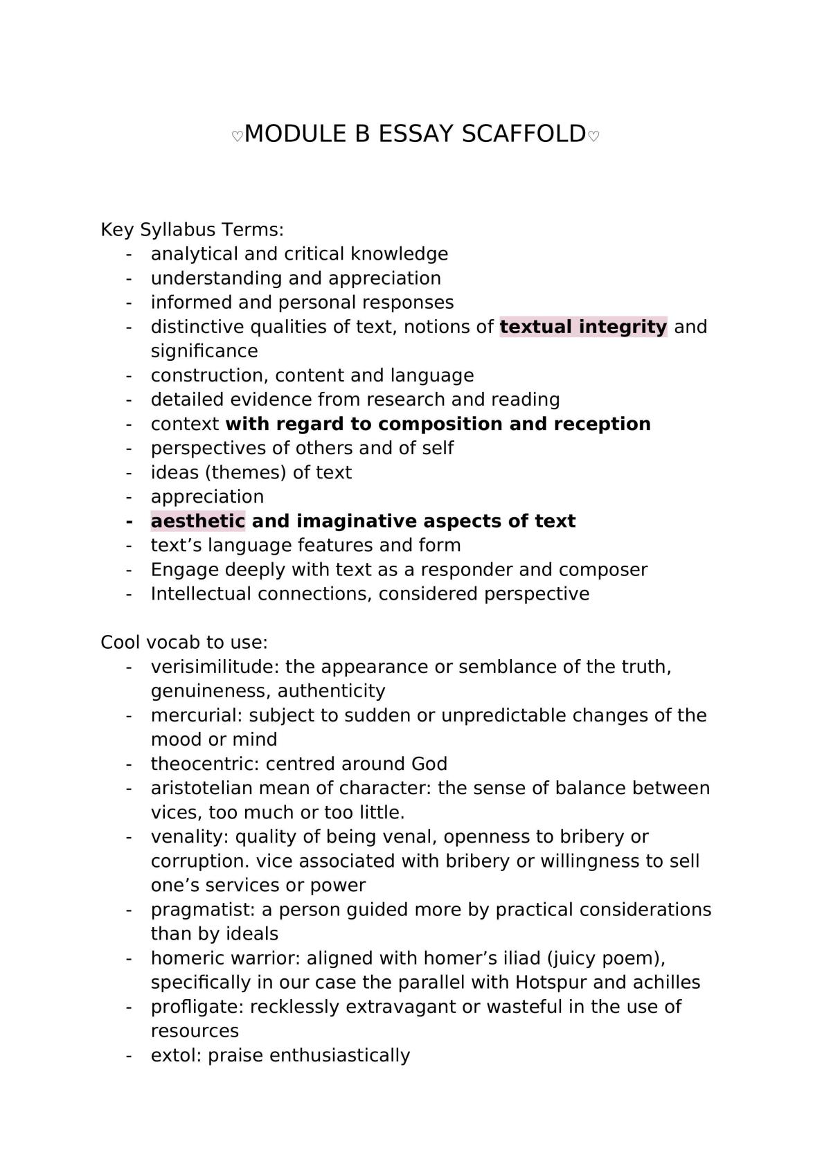 Complete Study Notes Mod B - Page 1