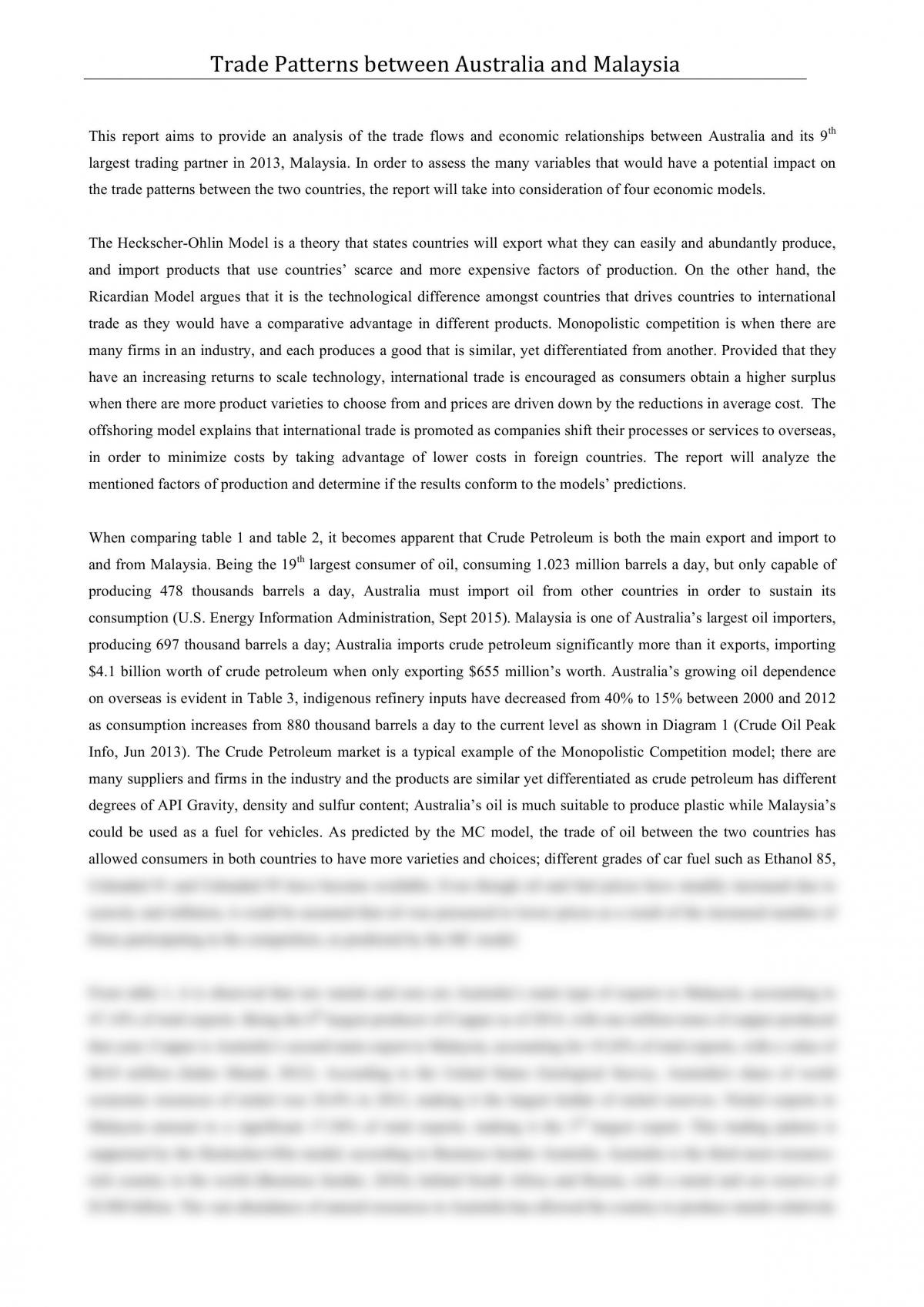 ECON3116 Essay  - Page 1