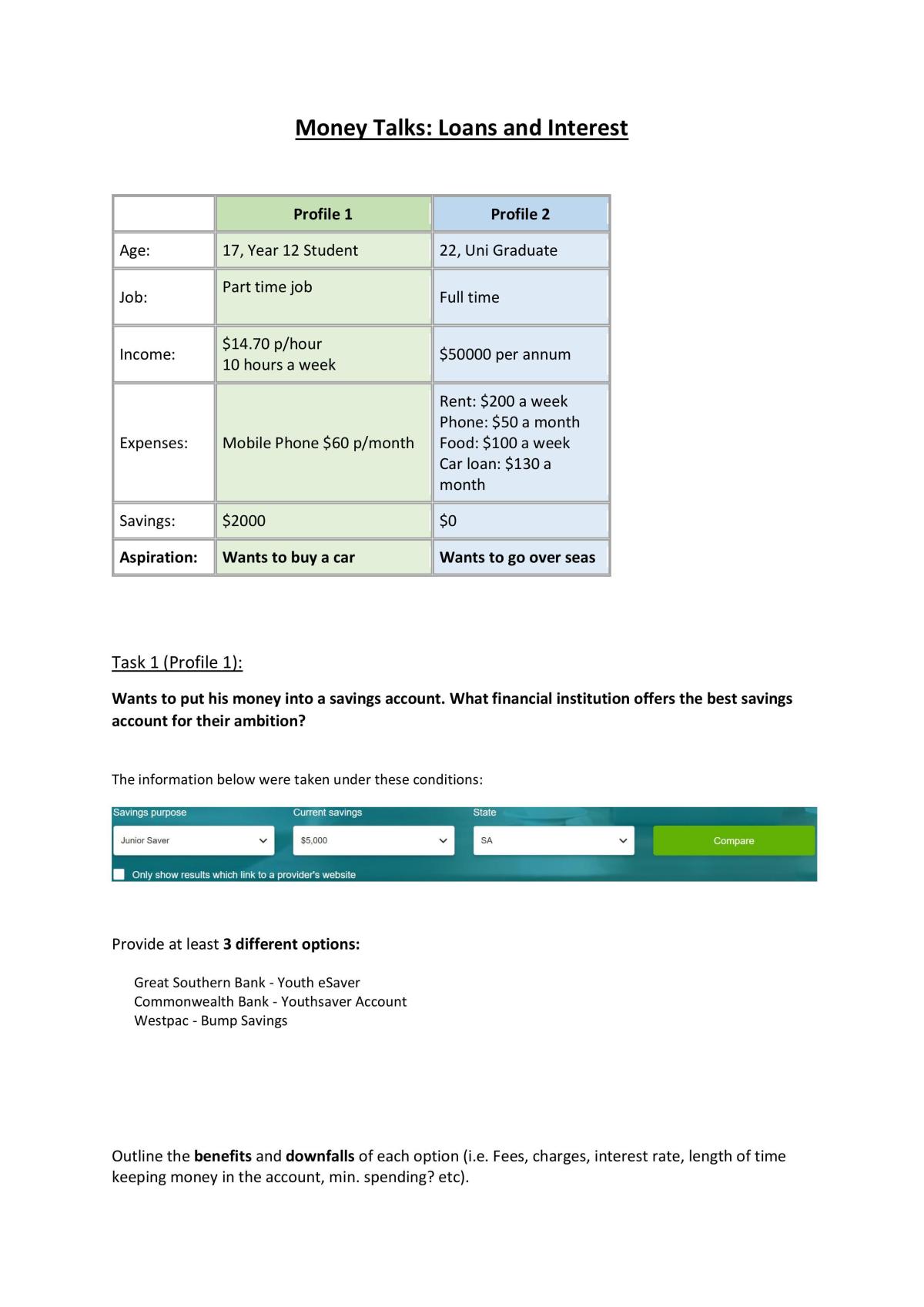 Loans and Interest - Page 1