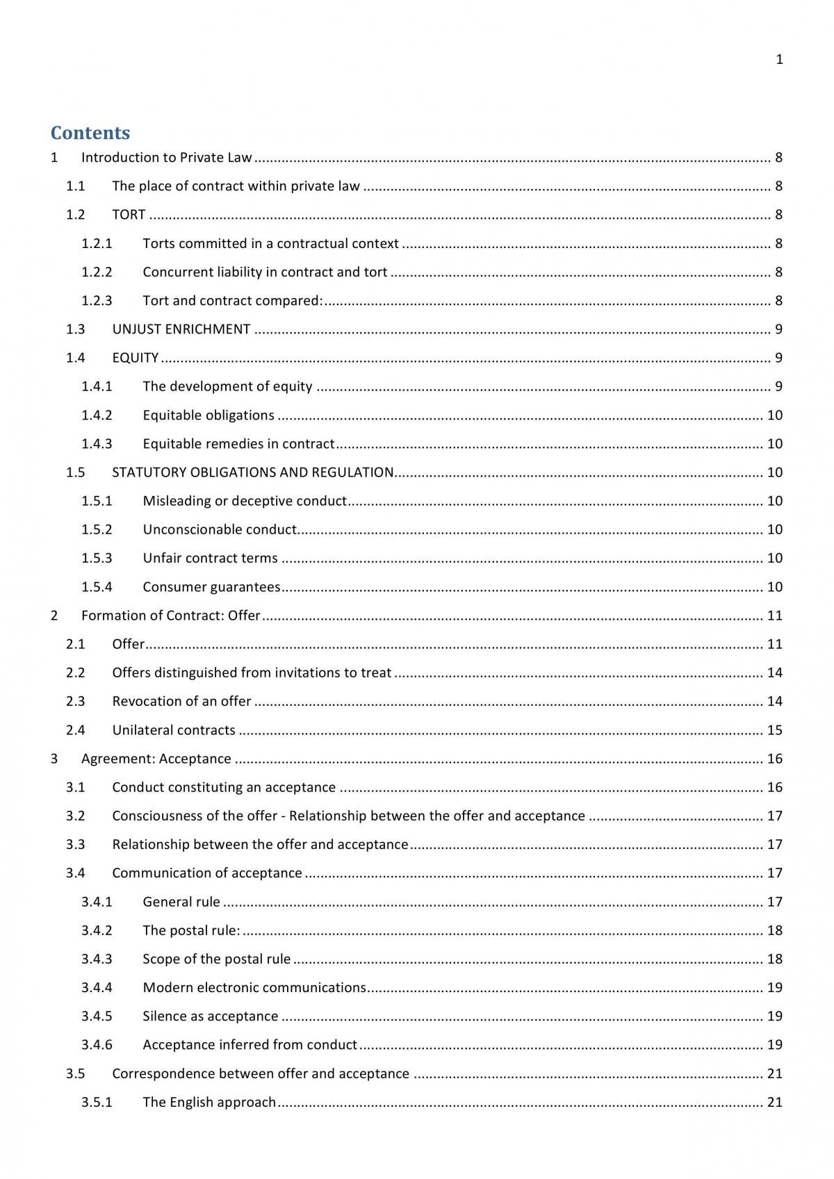 Comprehensive Private Law Notes (To Class 17) - Page 1