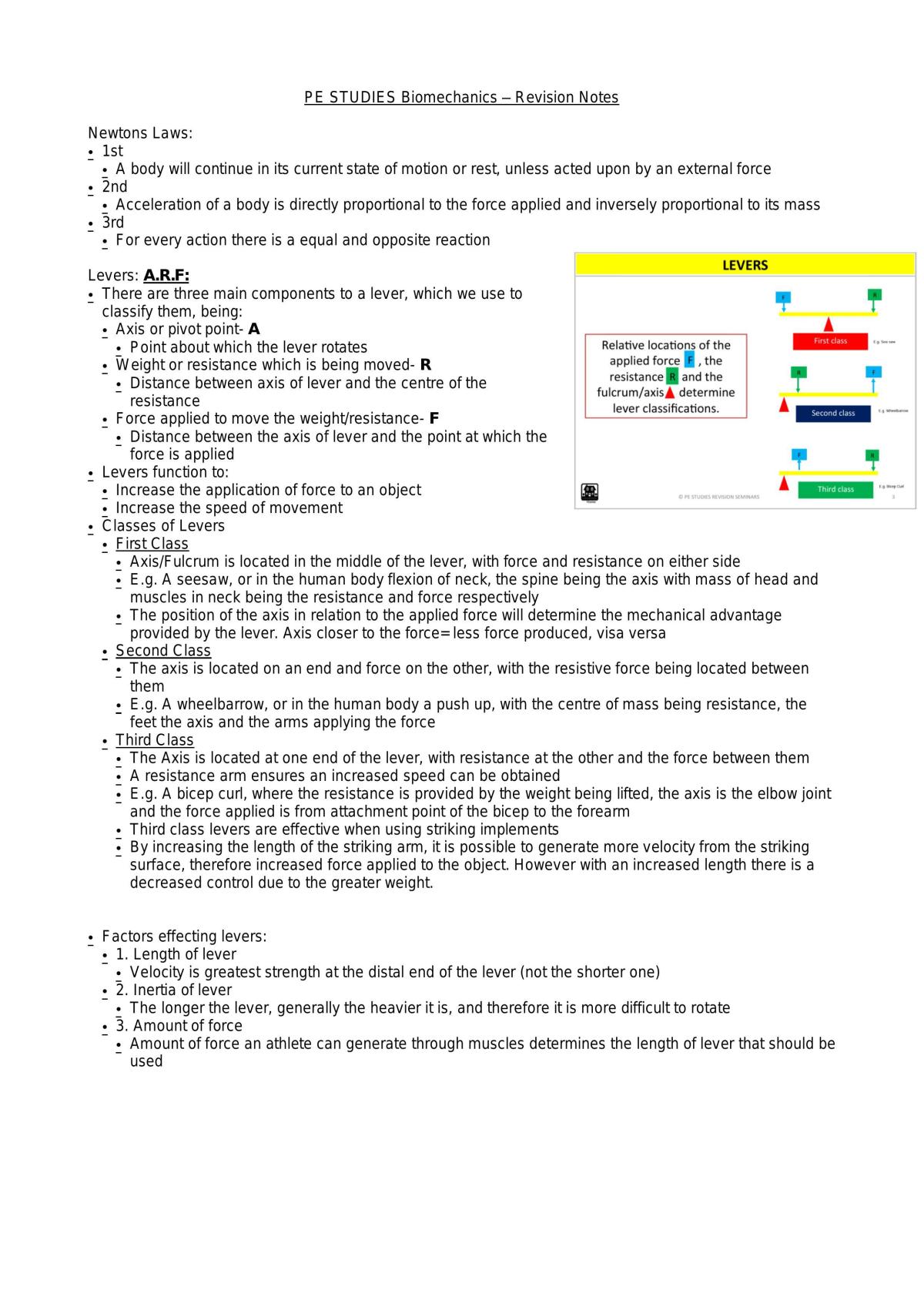 Pe Studies Biomechanics  - Page 1